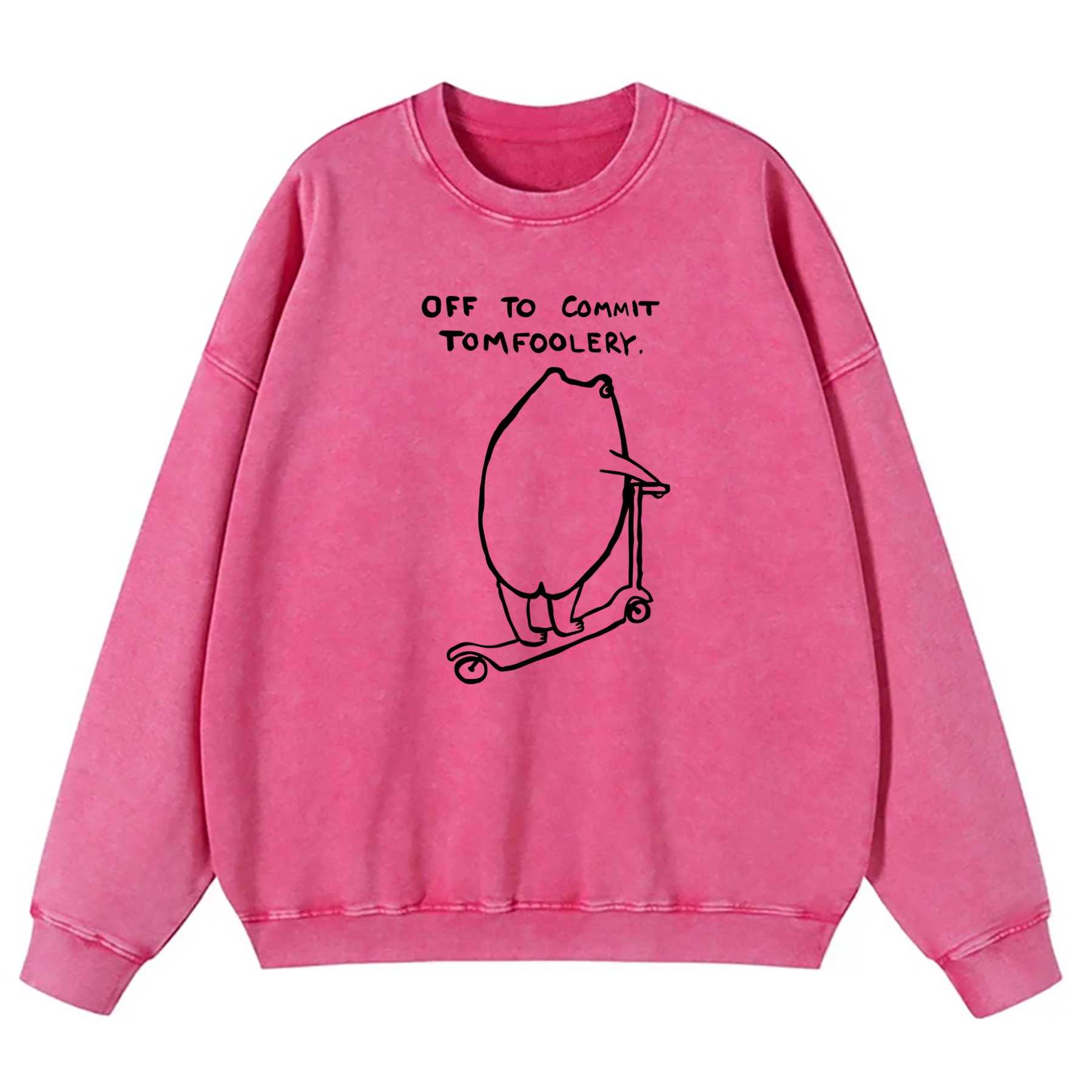 Off To Commit Tomfoolery Washed Sweatshirt