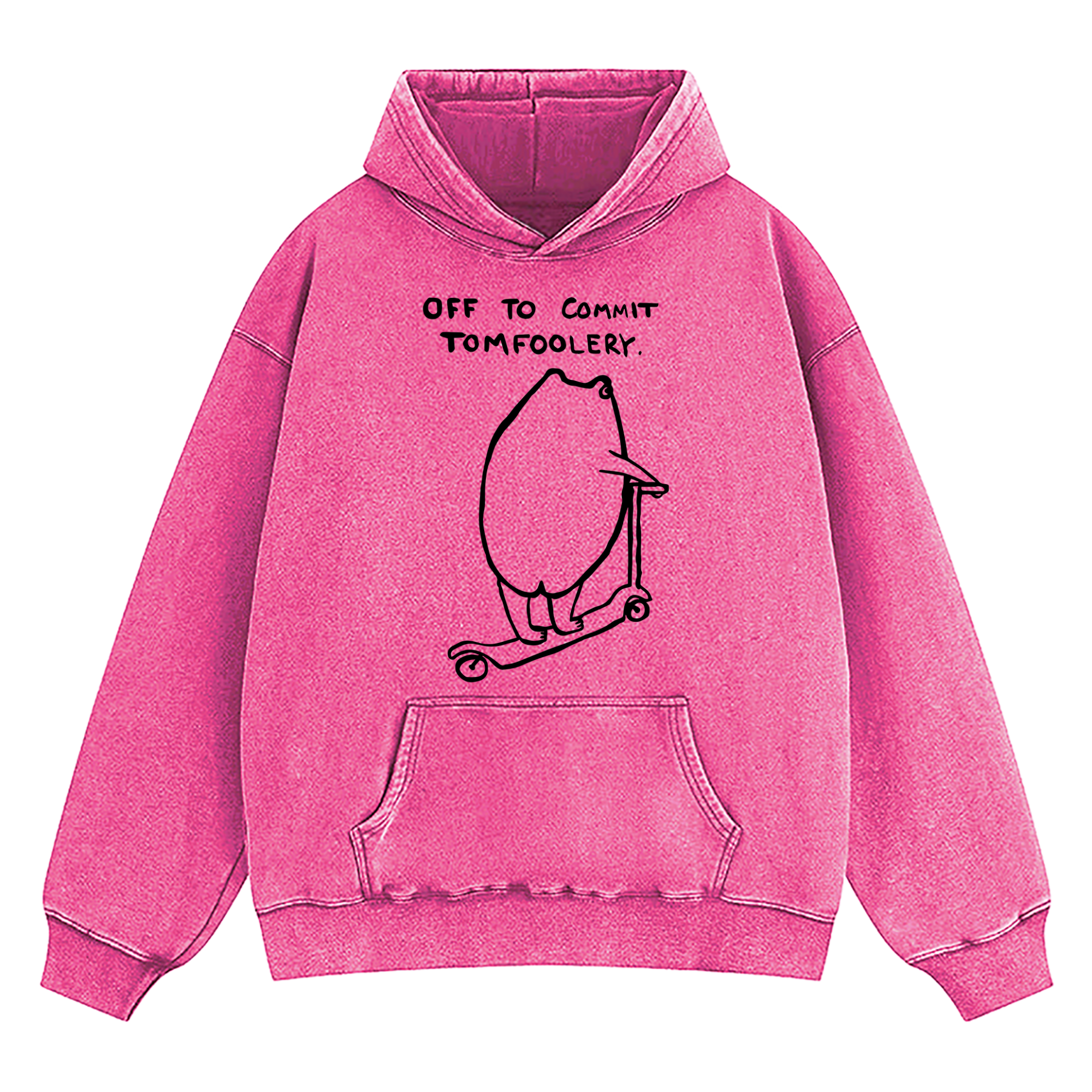 Off To Commit Tomfoolery Washed Hoodie
