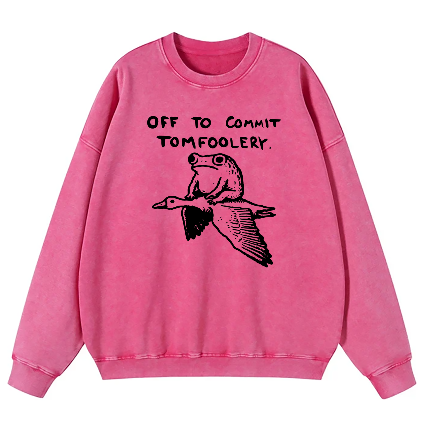 Off To Commit Tomfoolery Washed Sweatshirt