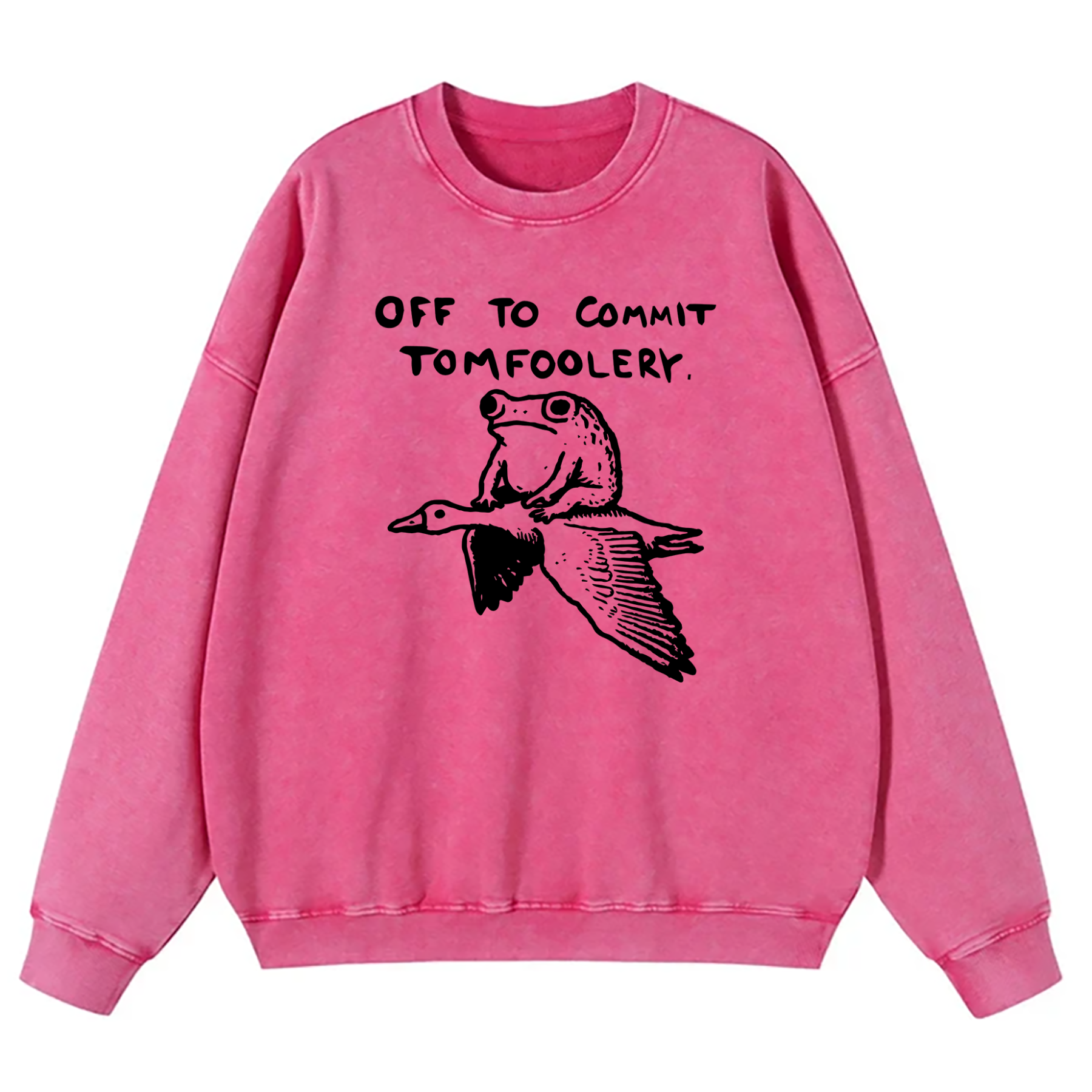 Off To Commit Tomfoolery Washed Sweatshirt