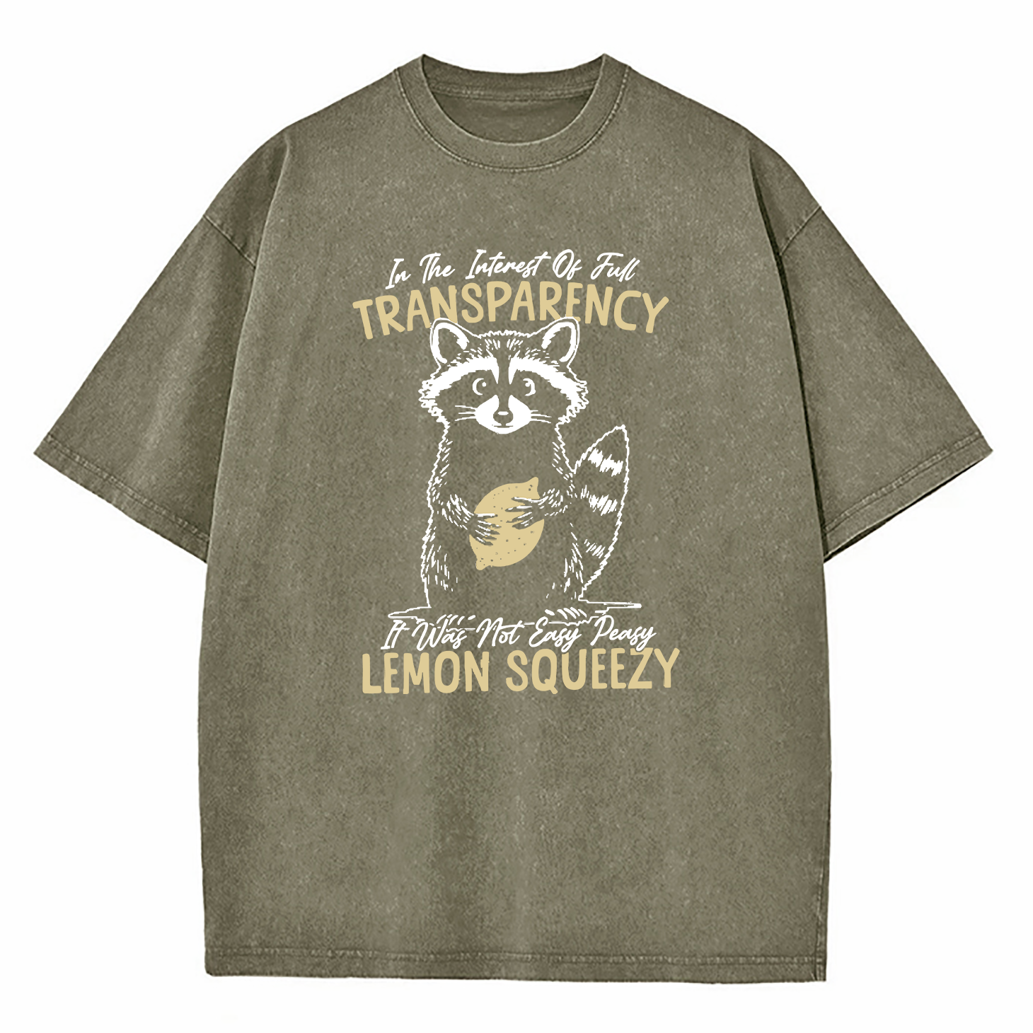 In The Interest of Full Transparency It was Not Easy Peasy Lemon Squeezy Washed T-Shirt