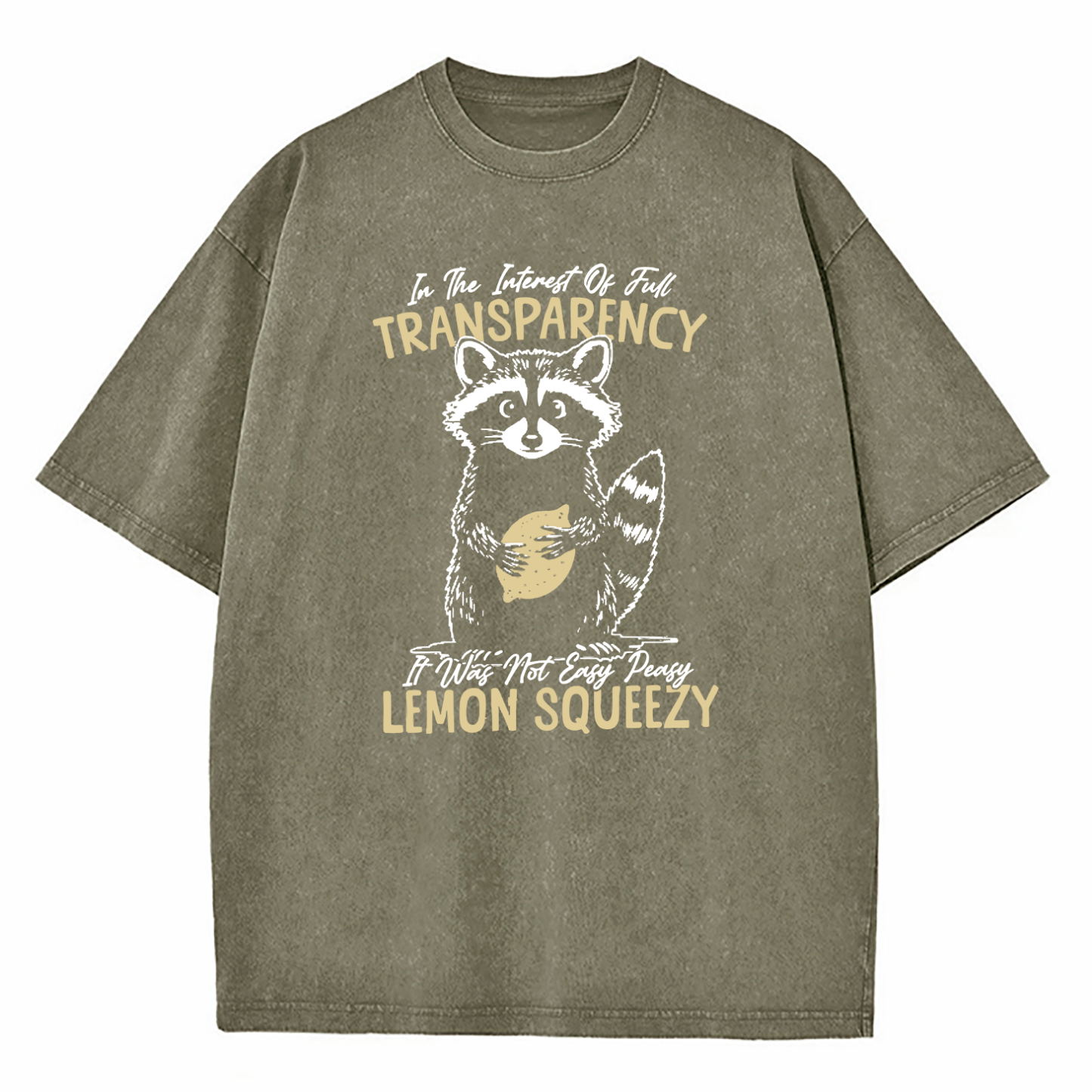 In The Interest of Full Transparency It was Not Easy Peasy Lemon Squeezy Washed T-Shirt