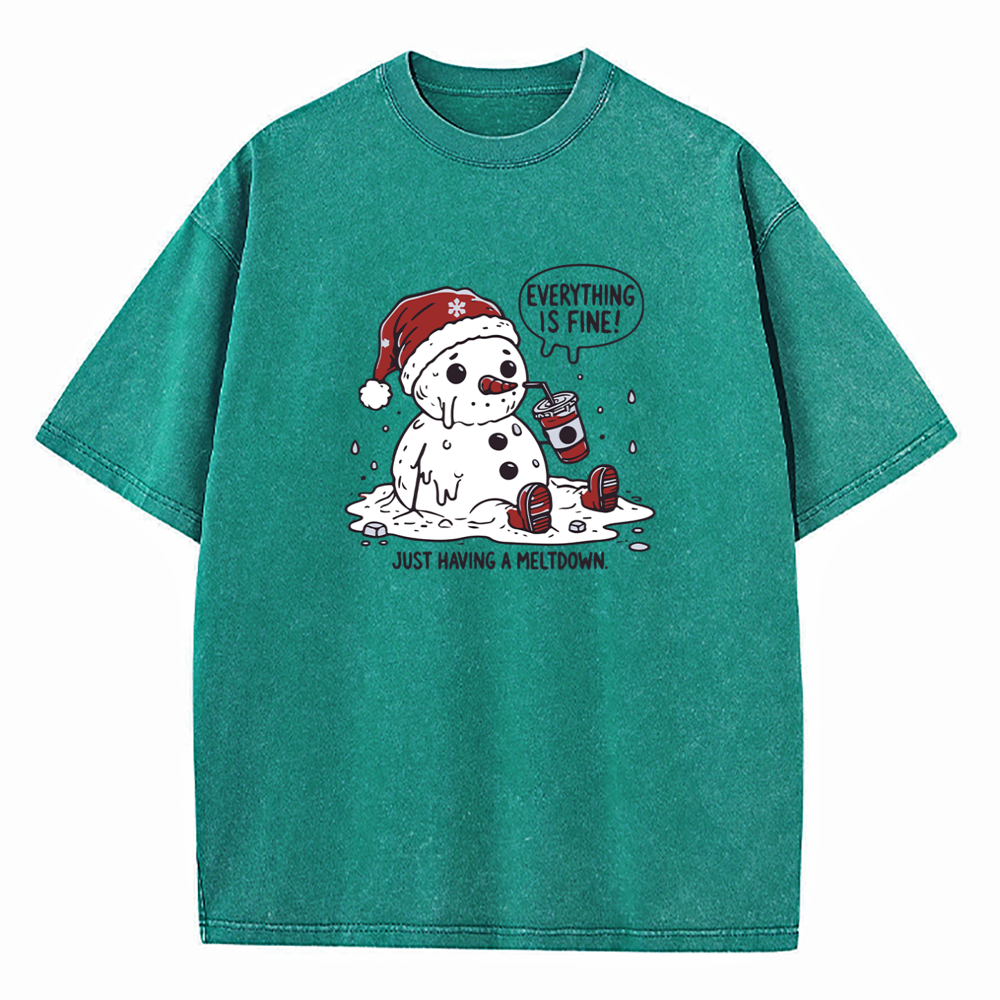 Everything Is Fine Just Having Meltdown Washed T-Shirt