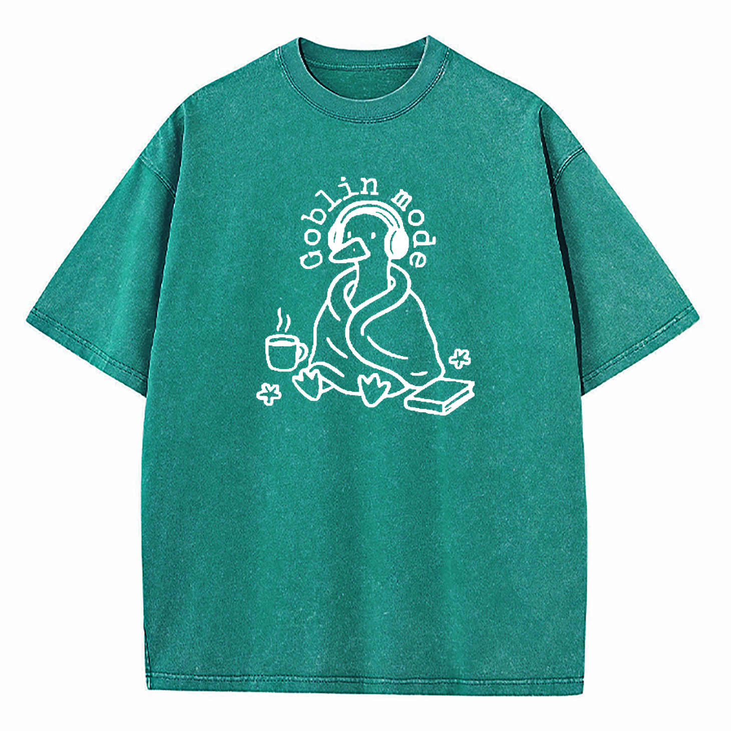 Cozy Goblin Mode Duck Washed T-Shirt