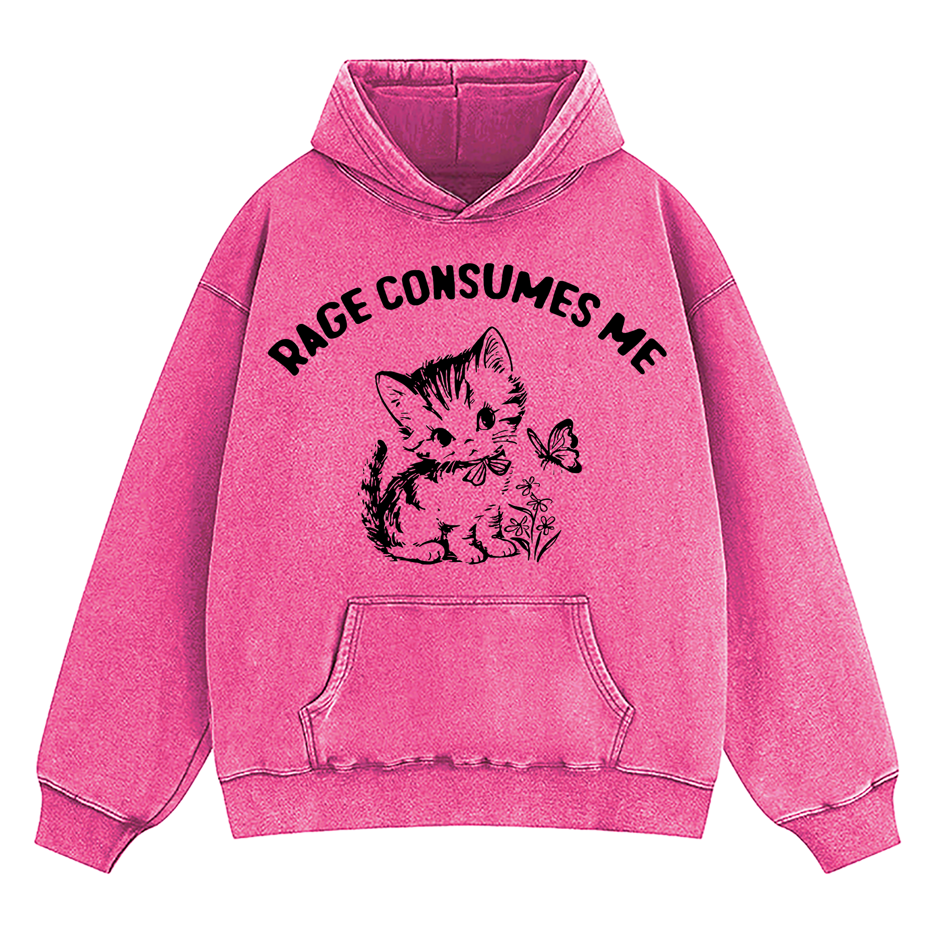 Rage Consumes Me Washed Hoodie