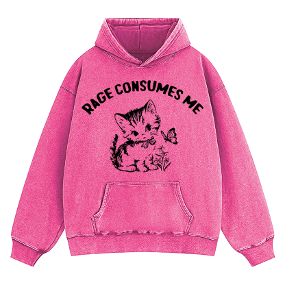 Rage Consumes Me Washed Hoodie