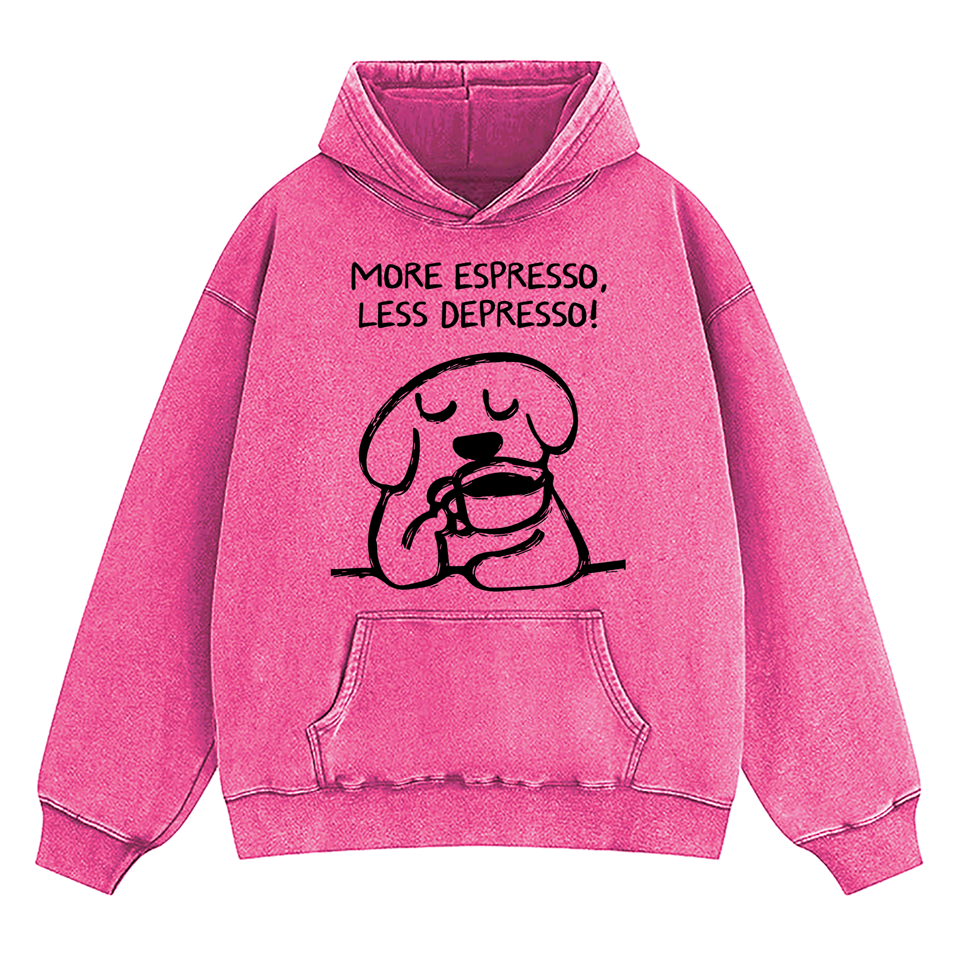 More Espresso Less Depresso Washed Hoodie