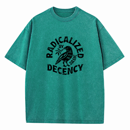 Radicalized By Basic Decency Washed T-Shirt