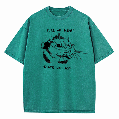 Pure Of Heart Dumb Of Ass Washed T-Shirt