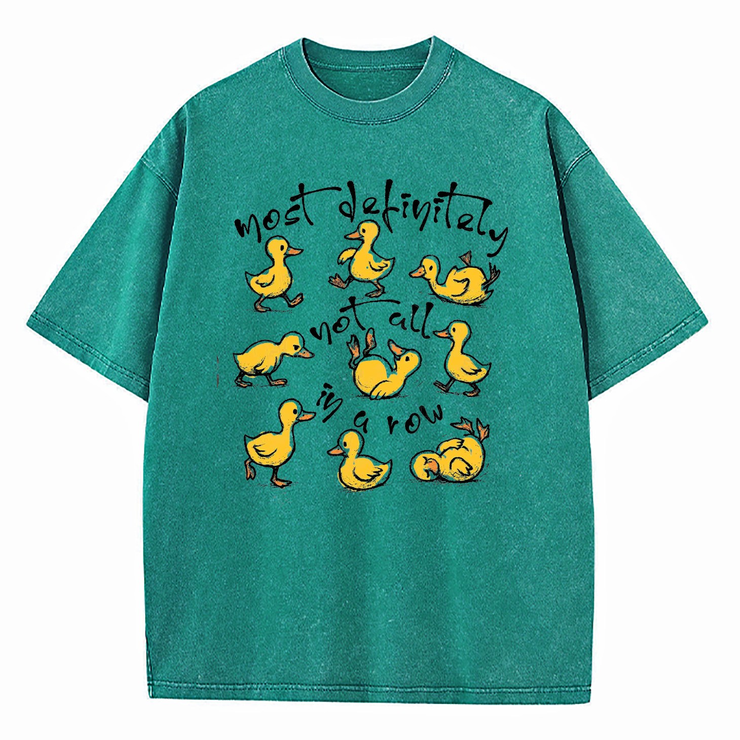 Funny Ducks Not All In A Row Washed T-Shirt