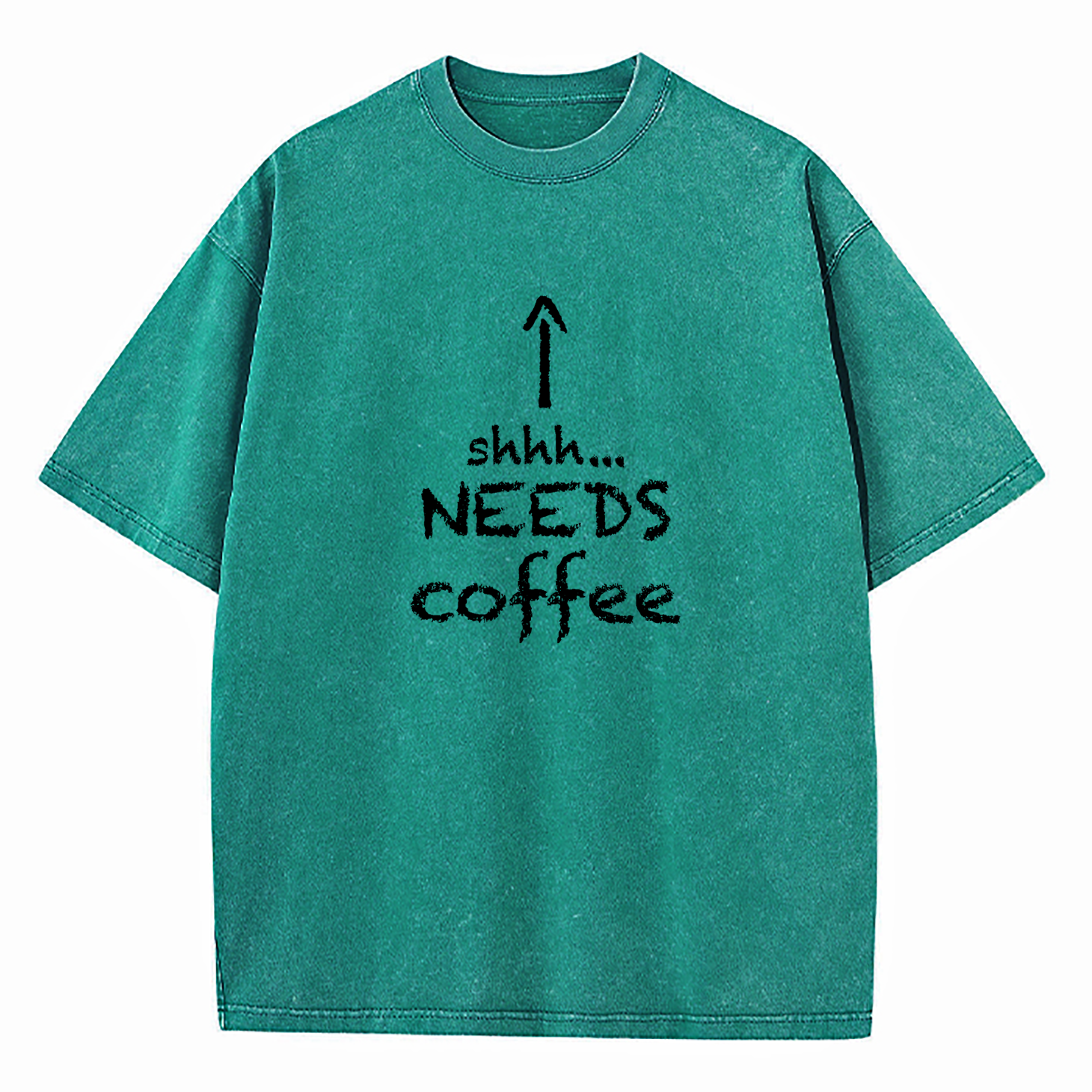 Shhh.... Needs Coffee Washed T-Shirt