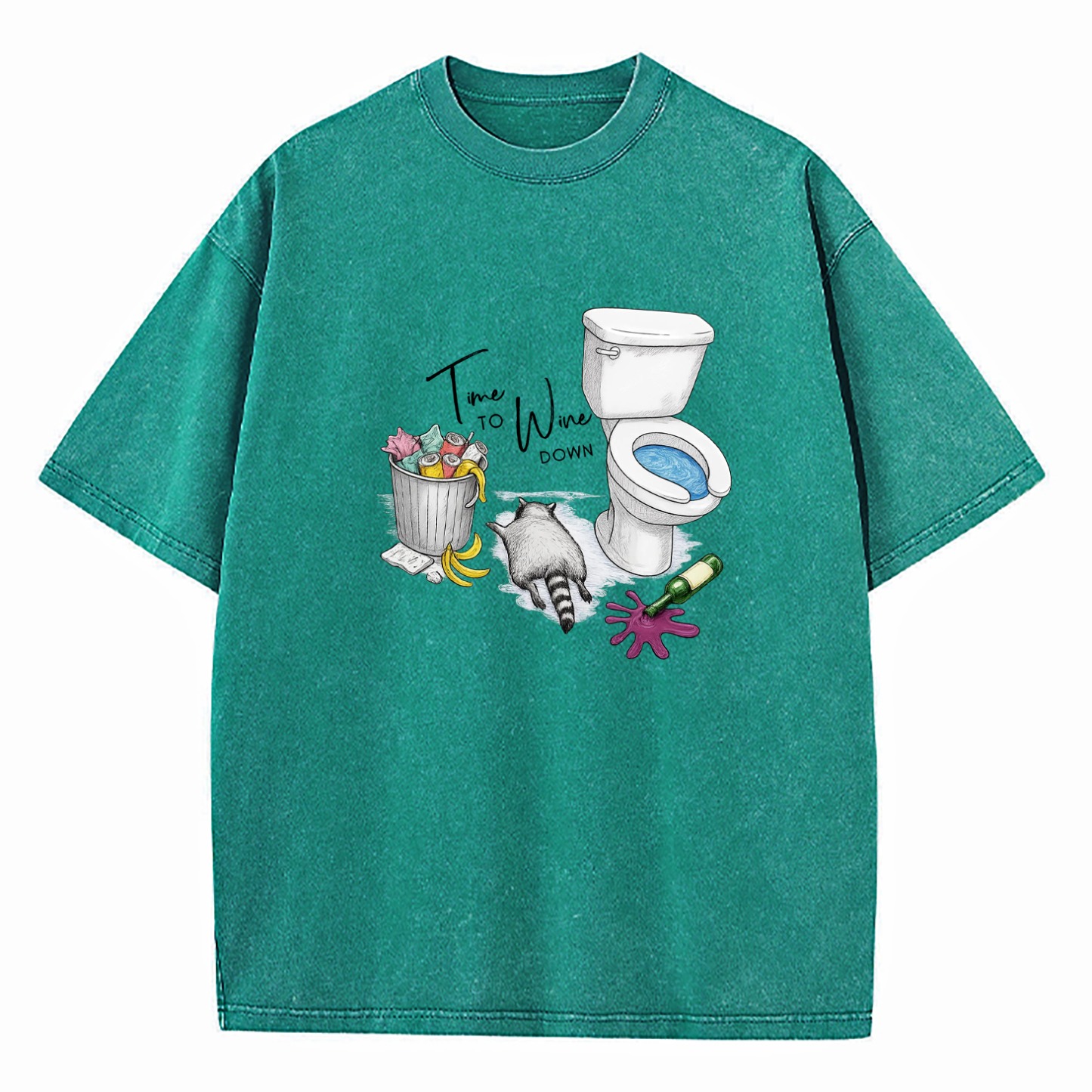 Time To Wine Down Washed T-Shirt