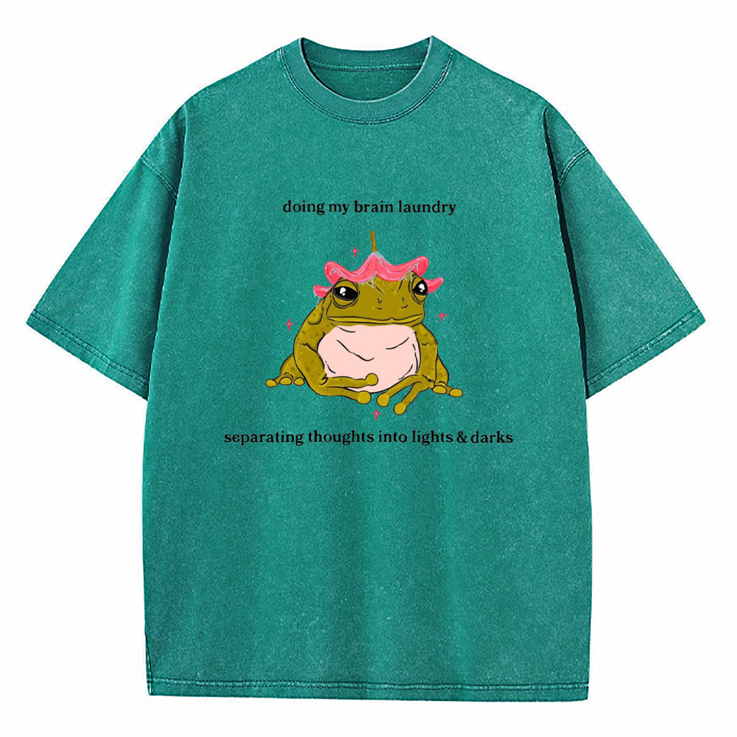 Doing My Brain Laundry Separating Thoughts Into Lights & Darks Washed T-Shirt