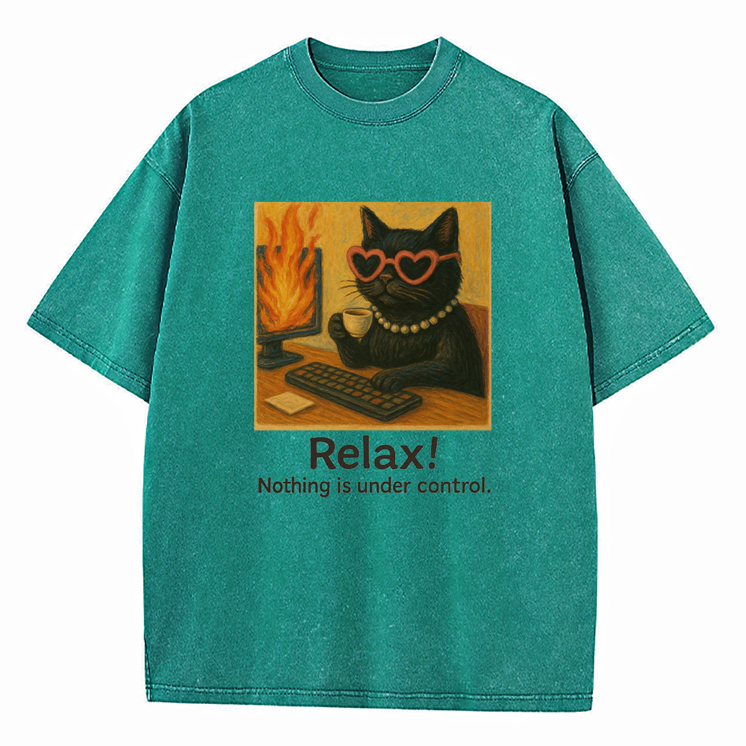 Relax Nothing Is Under Control Washed T-Shirt