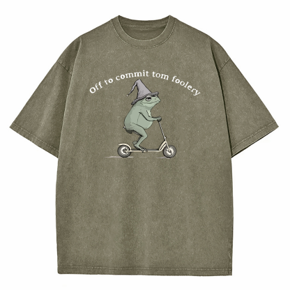 Off to Commit Tom Foolery Washed T-Shirt