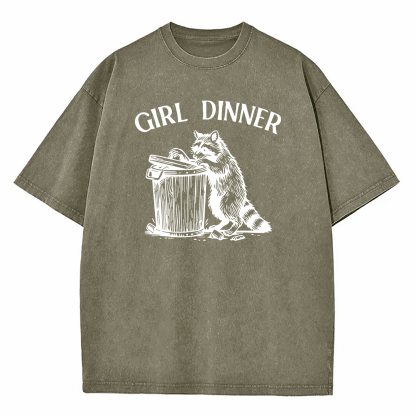 Girl Dinner Washed T-Shirt