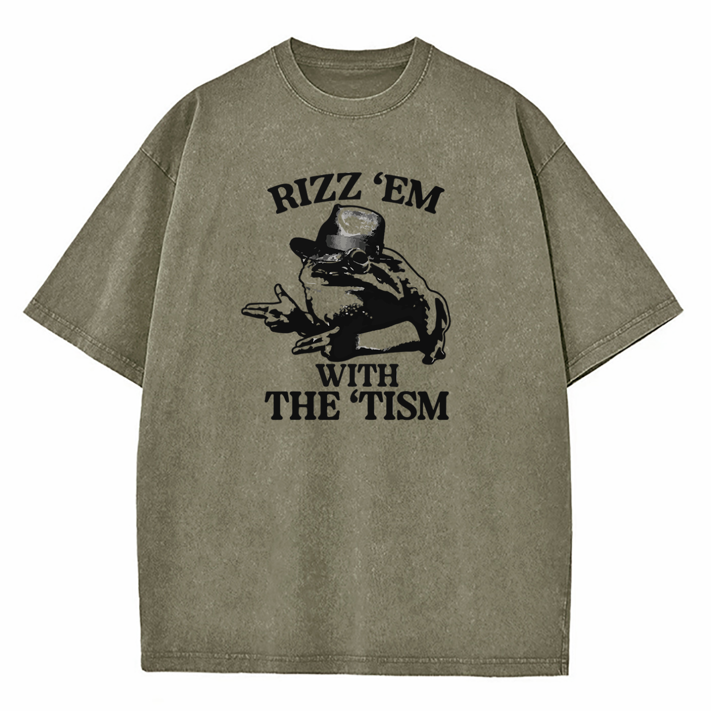 Rizz 'Em With the 'Tism Washed T-Shirt