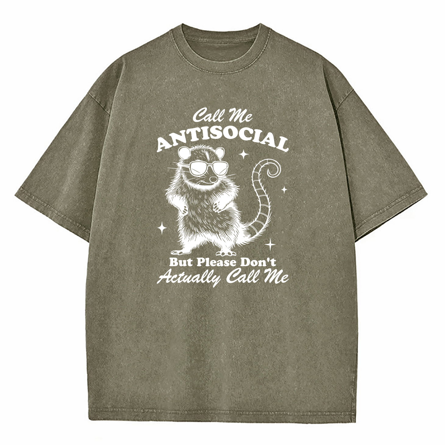 Call Me Antisocial But Please Don’t Call Me Washed T-Shirt