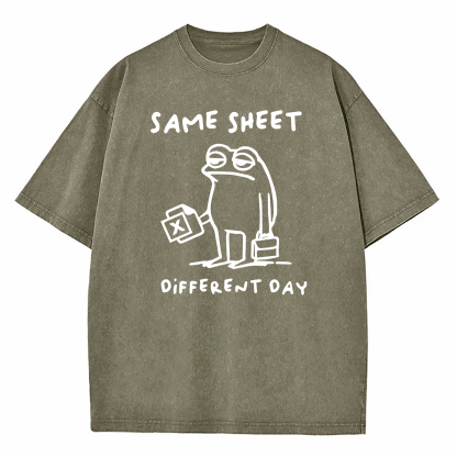 Same Sheet Different Day Washed T-Shirt