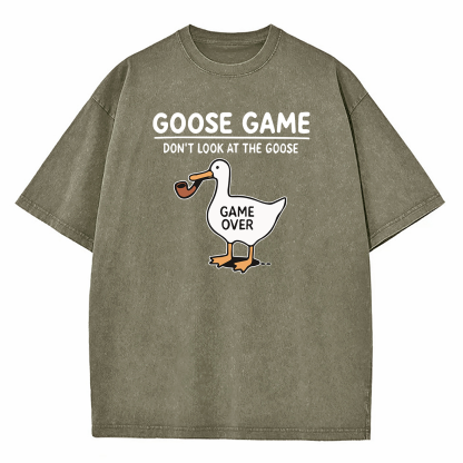 Goose Game Don’t Look at the Goose Washed T-Shirt