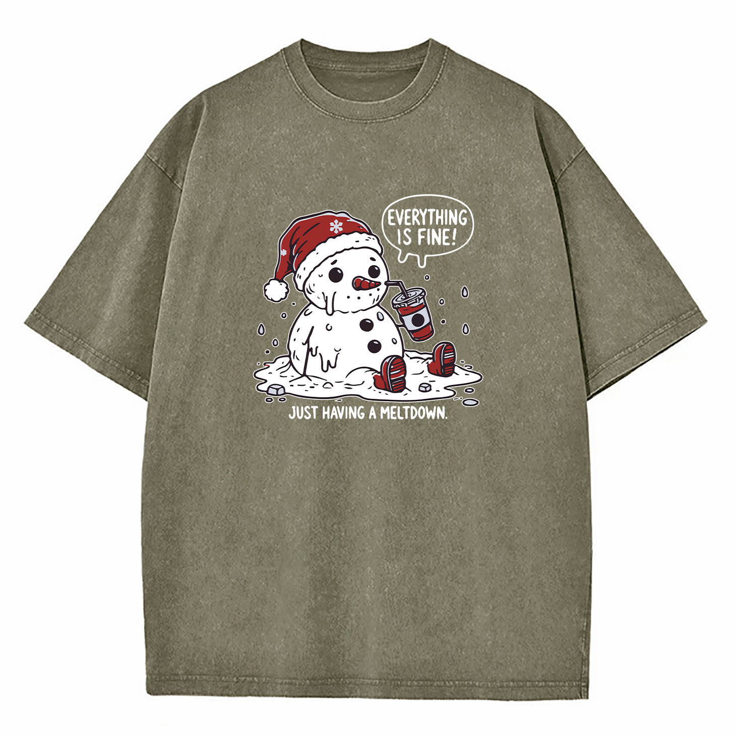 Everything Is Fine Just Having Meltdown Washed T-Shirt