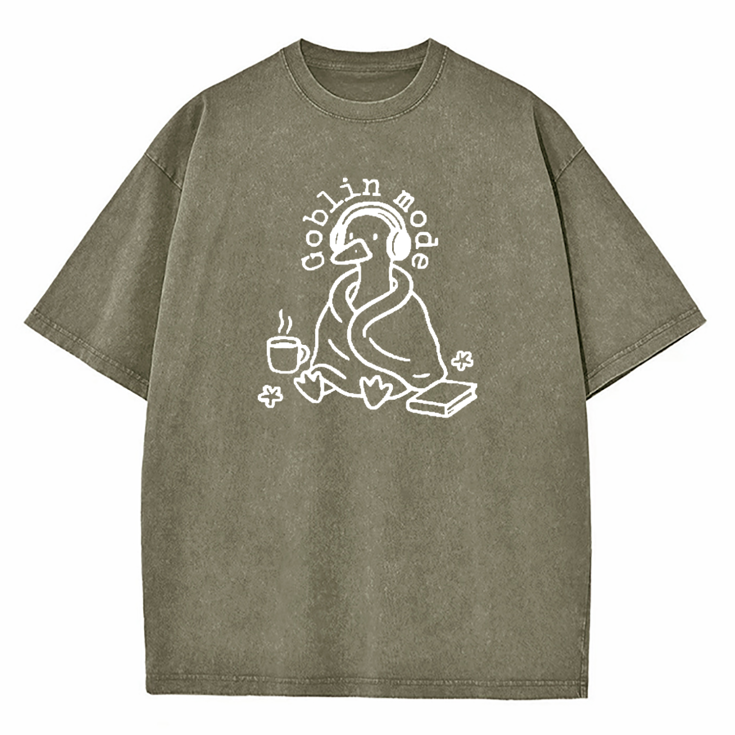 Cozy Goblin Mode Duck Washed T-Shirt