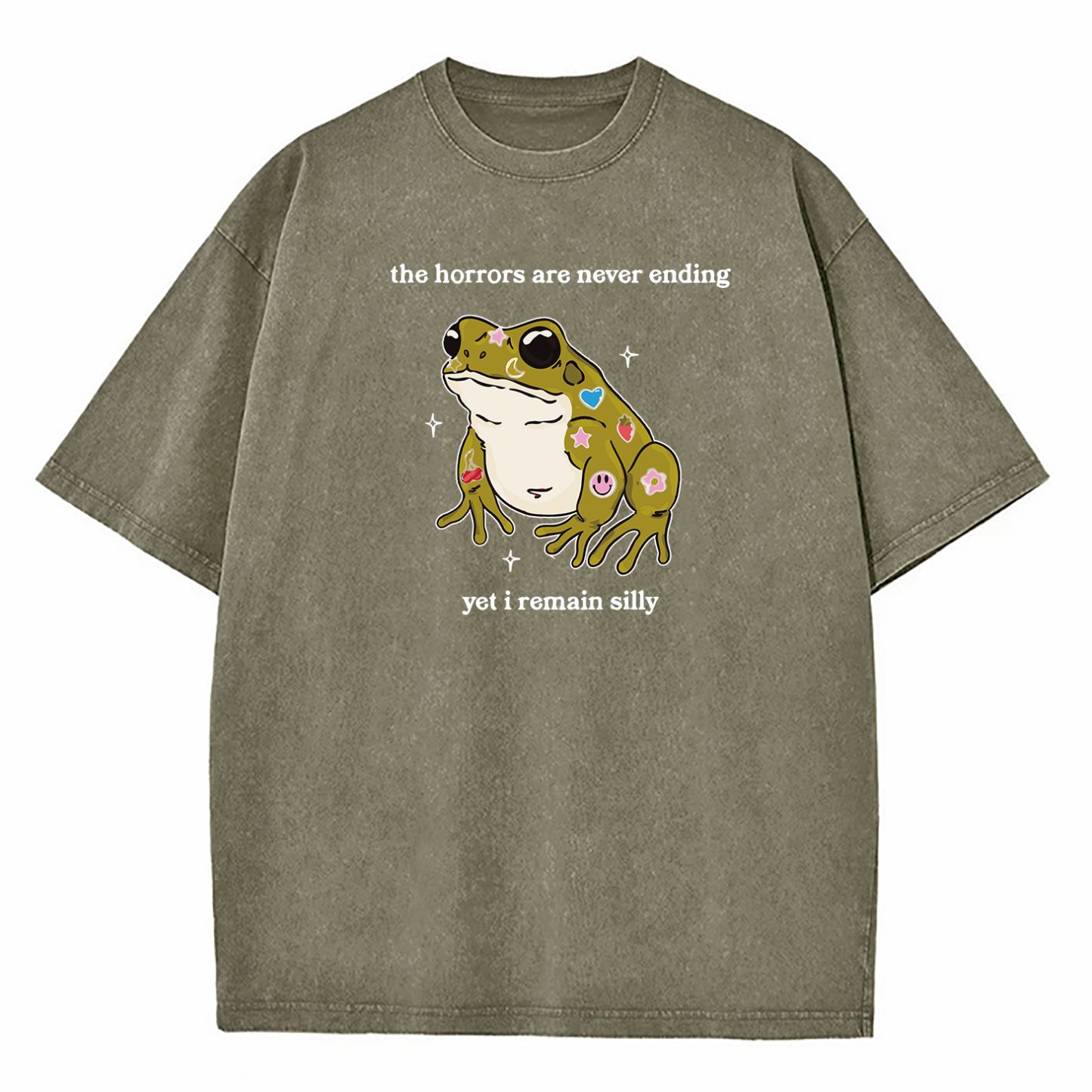 The Horrors Are Never Ending Yet I Remain Silly Washed T-Shirt