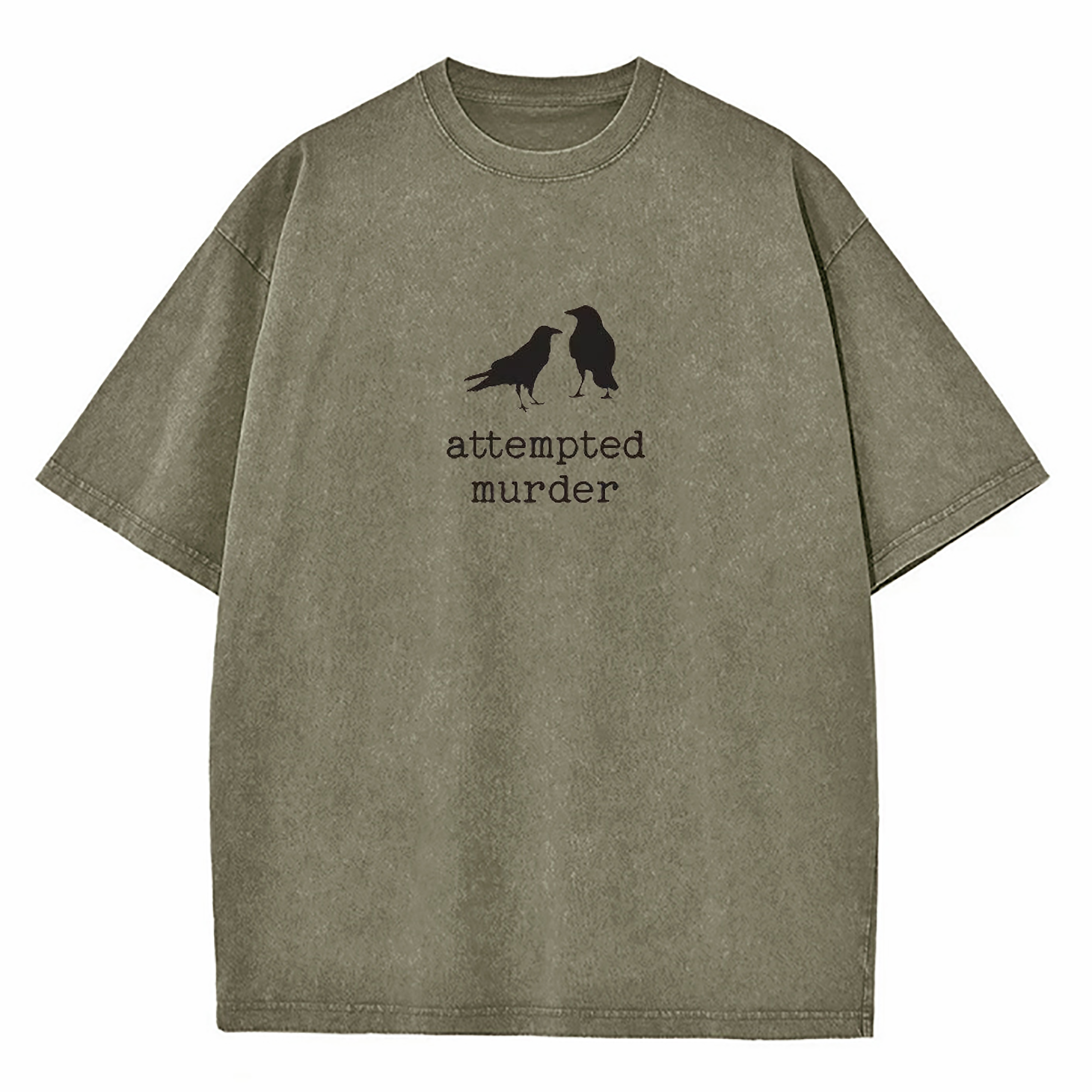 Attempted Murder Crow Washed T-Shirt