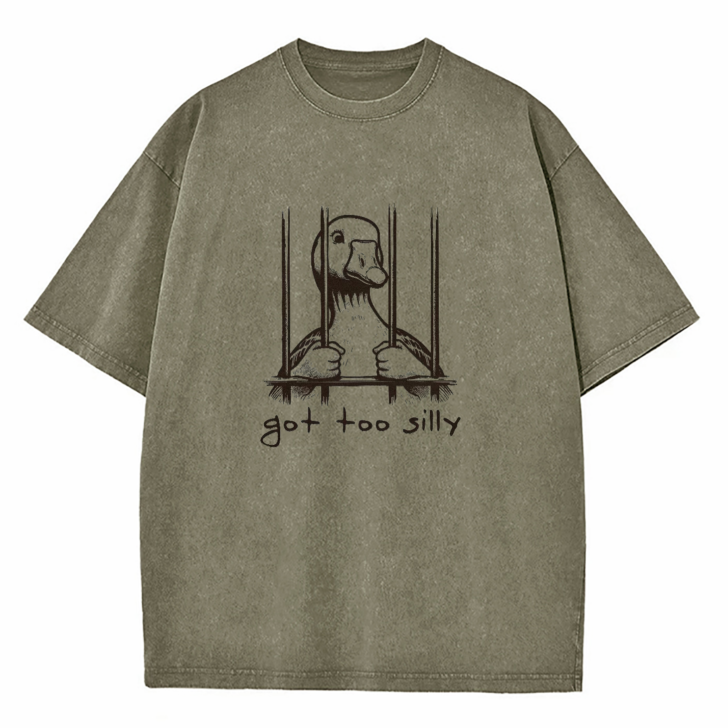Silly Goose Got Too Silly Washed T-Shirt