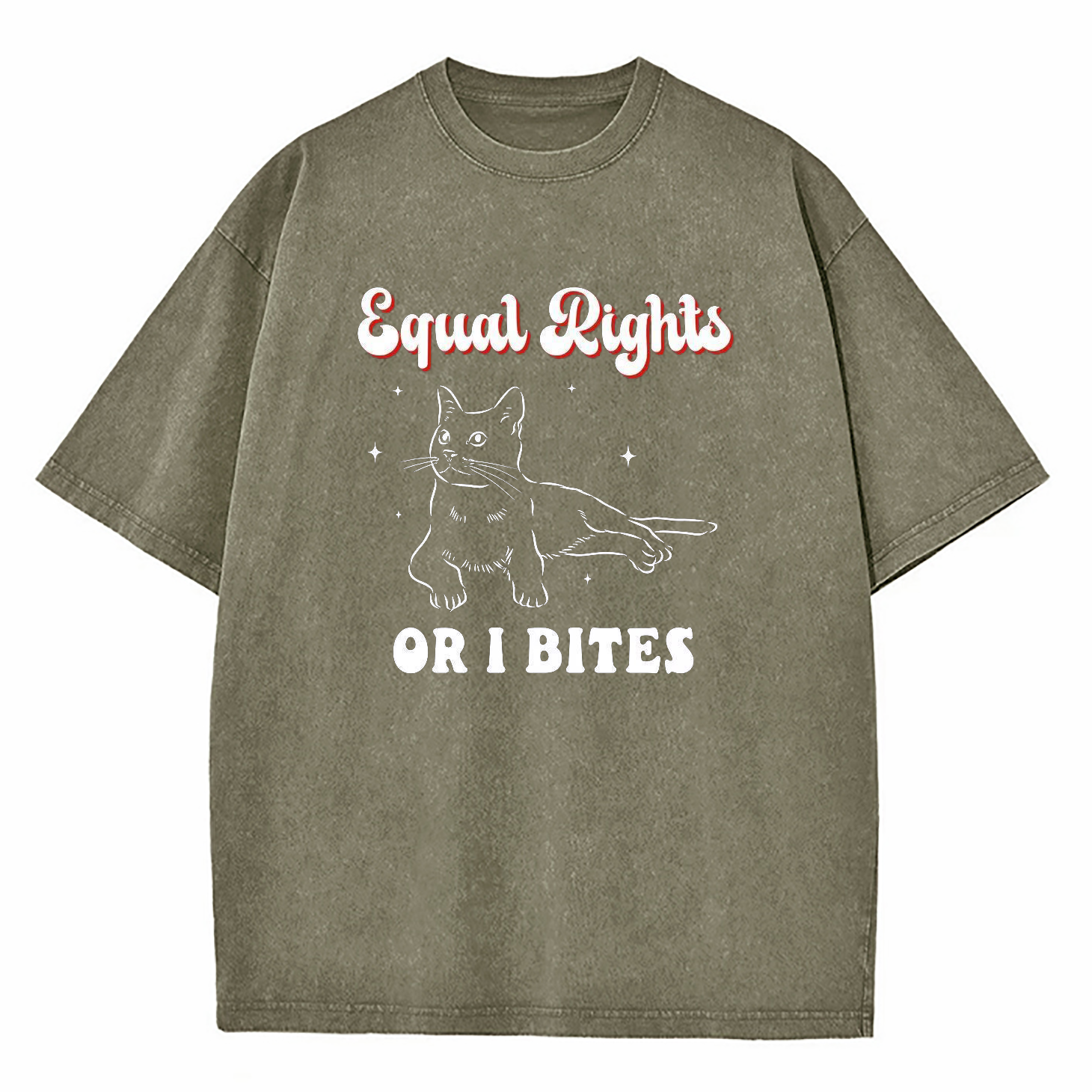 Equal Rights Or I Bites Washed T-Shirt