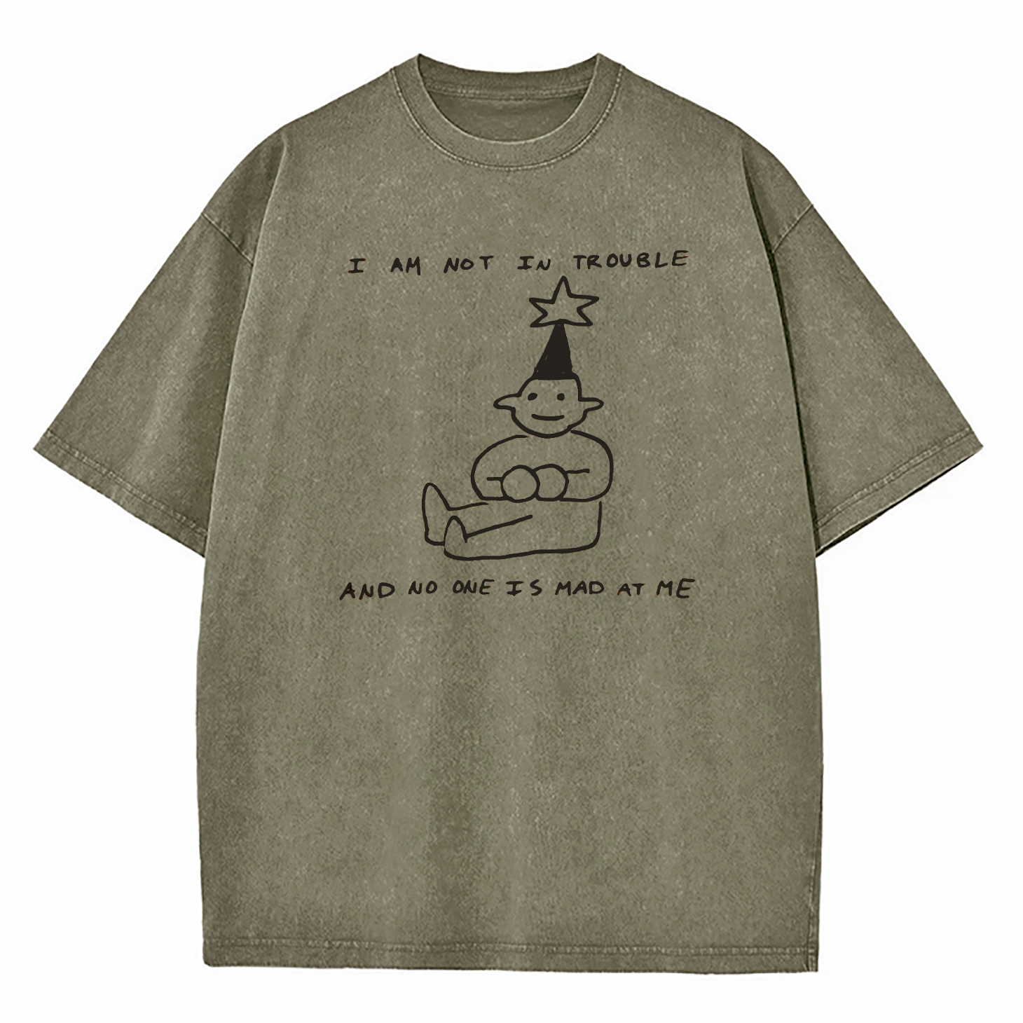 I Am Not In Trouble Washed T-Shirt