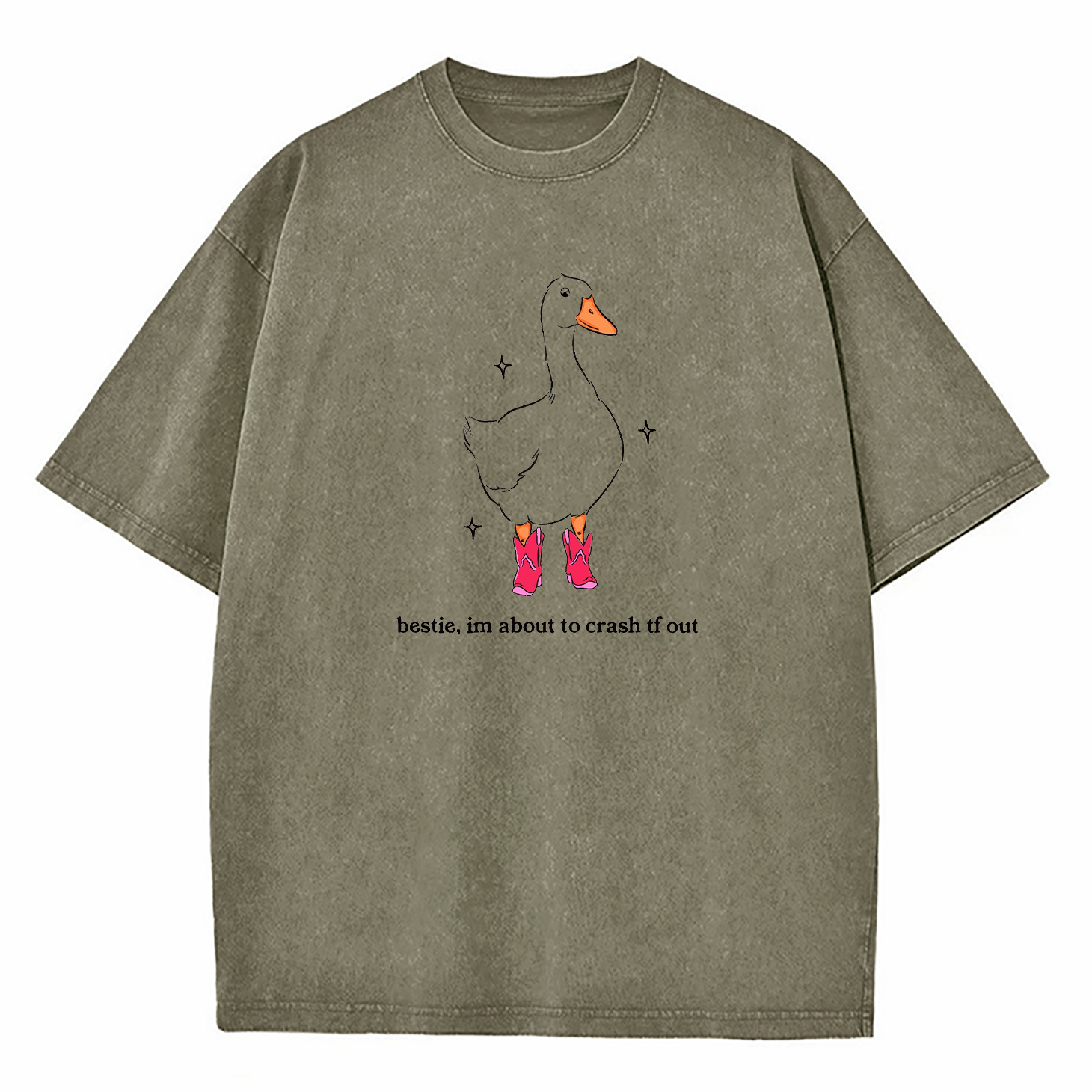 Bestie I'm About To Crash Out Washed T-Shirt