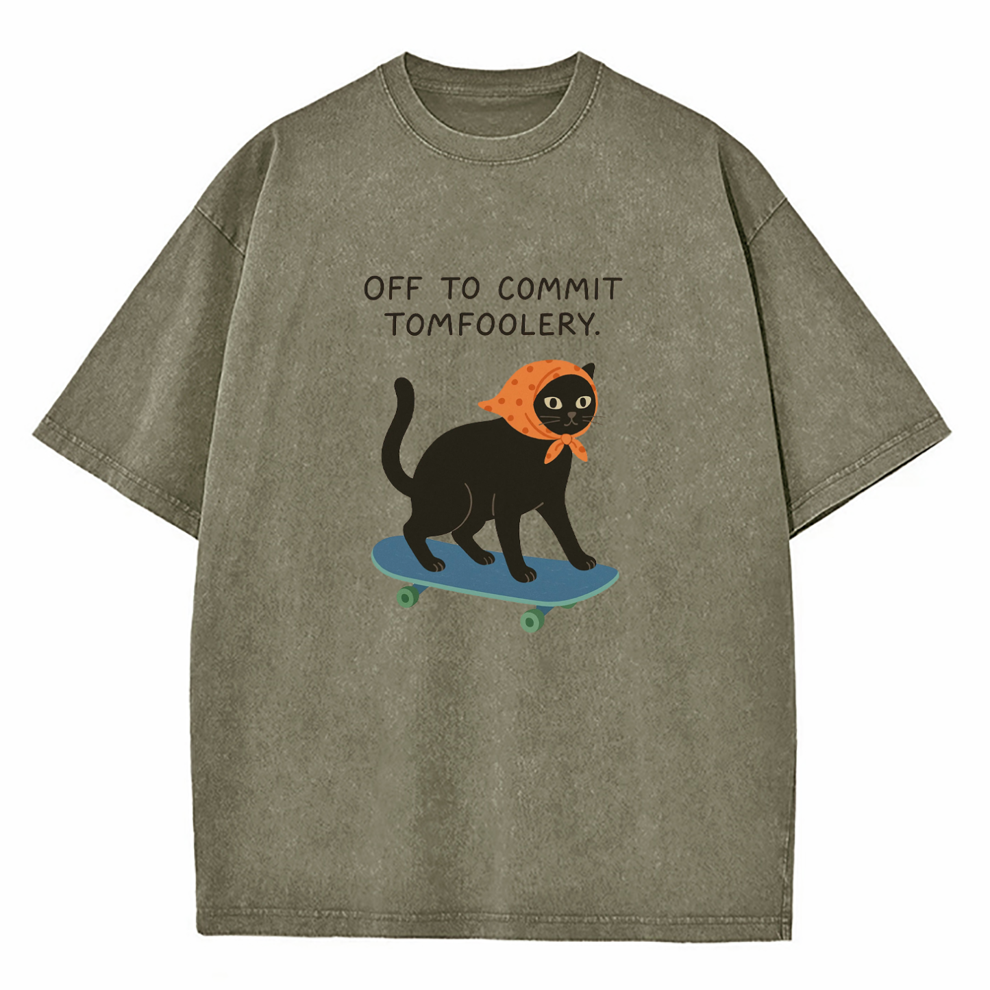 Off To Commit Tomfoolery Washed T-Shirt