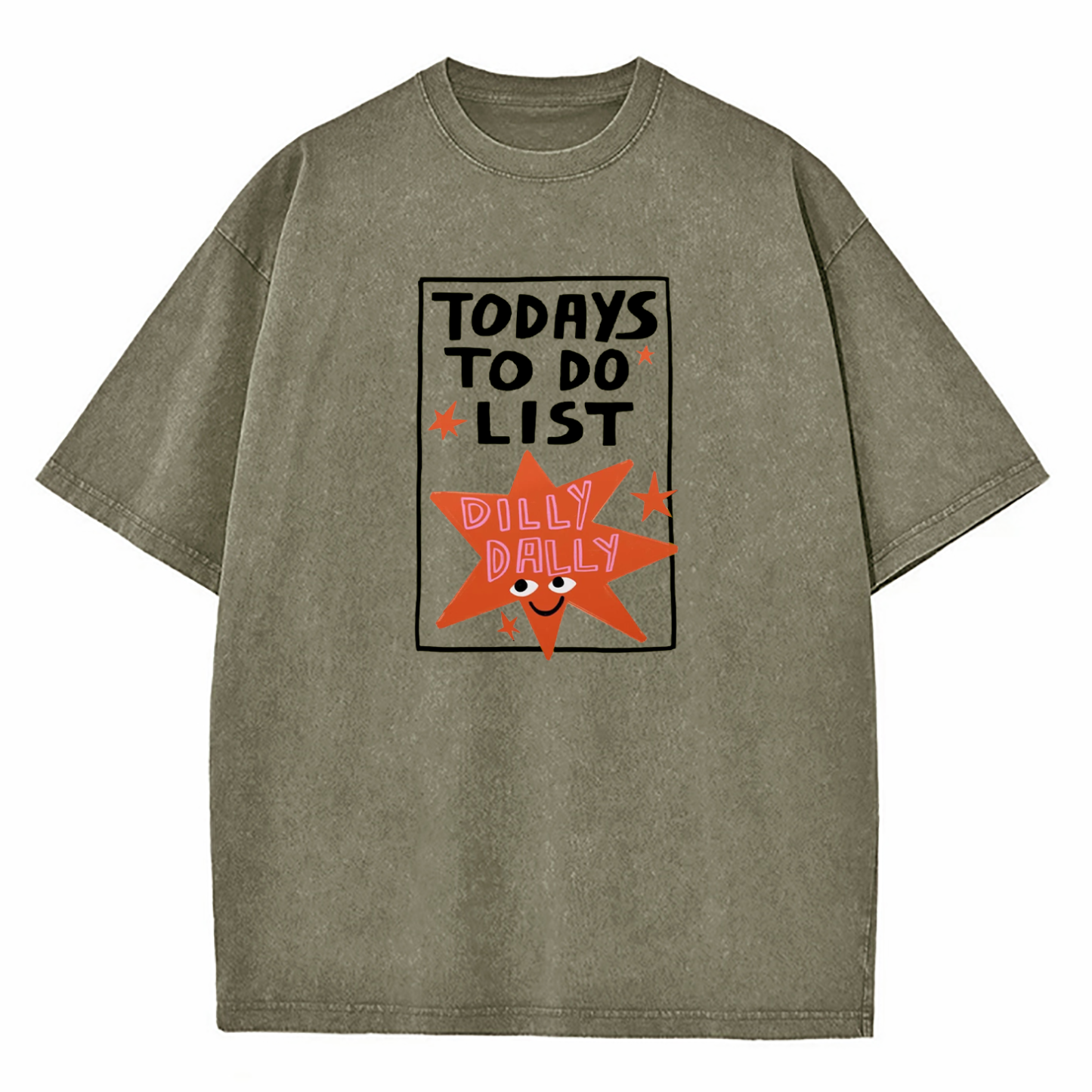 Today's To-Do List Dilly Dally Washed T-Shirt