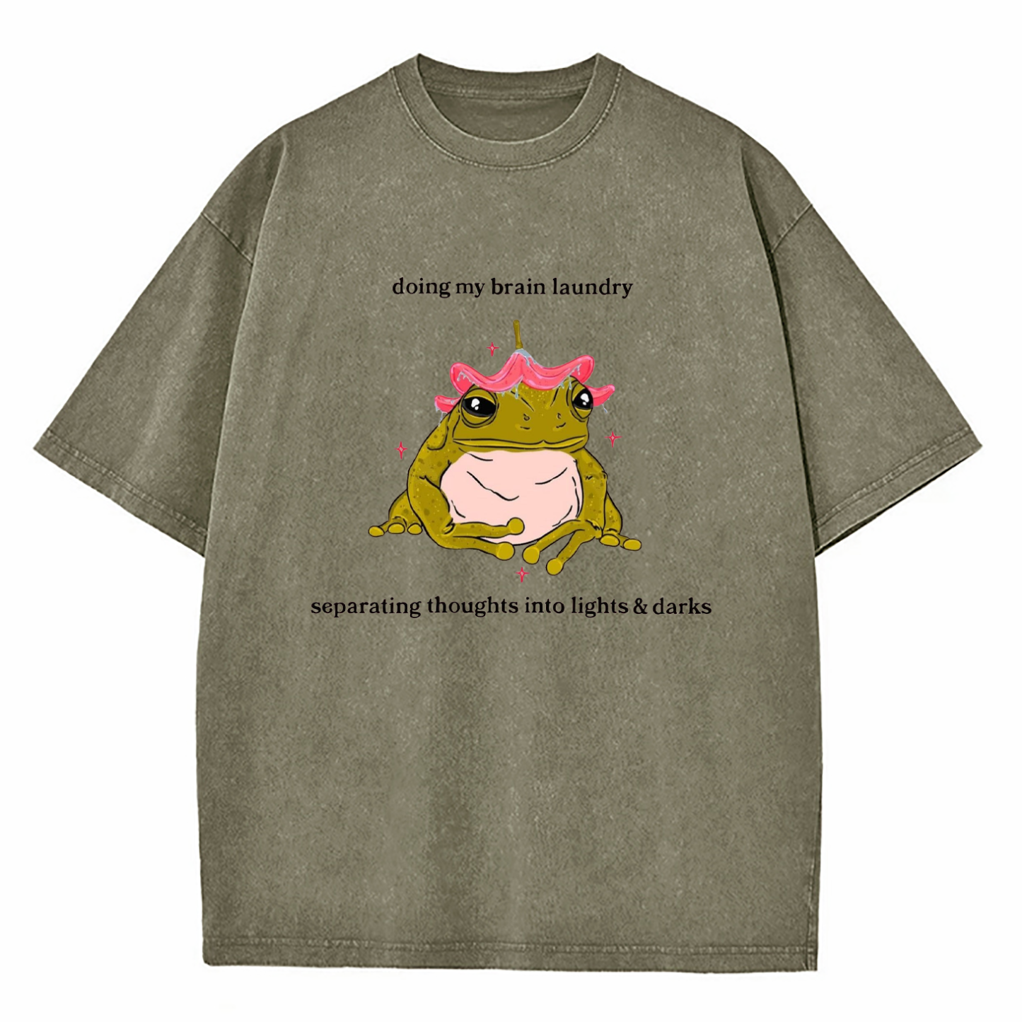 Doing My Brain Laundry Separating Thoughts Into Lights & Darks Washed T-Shirt