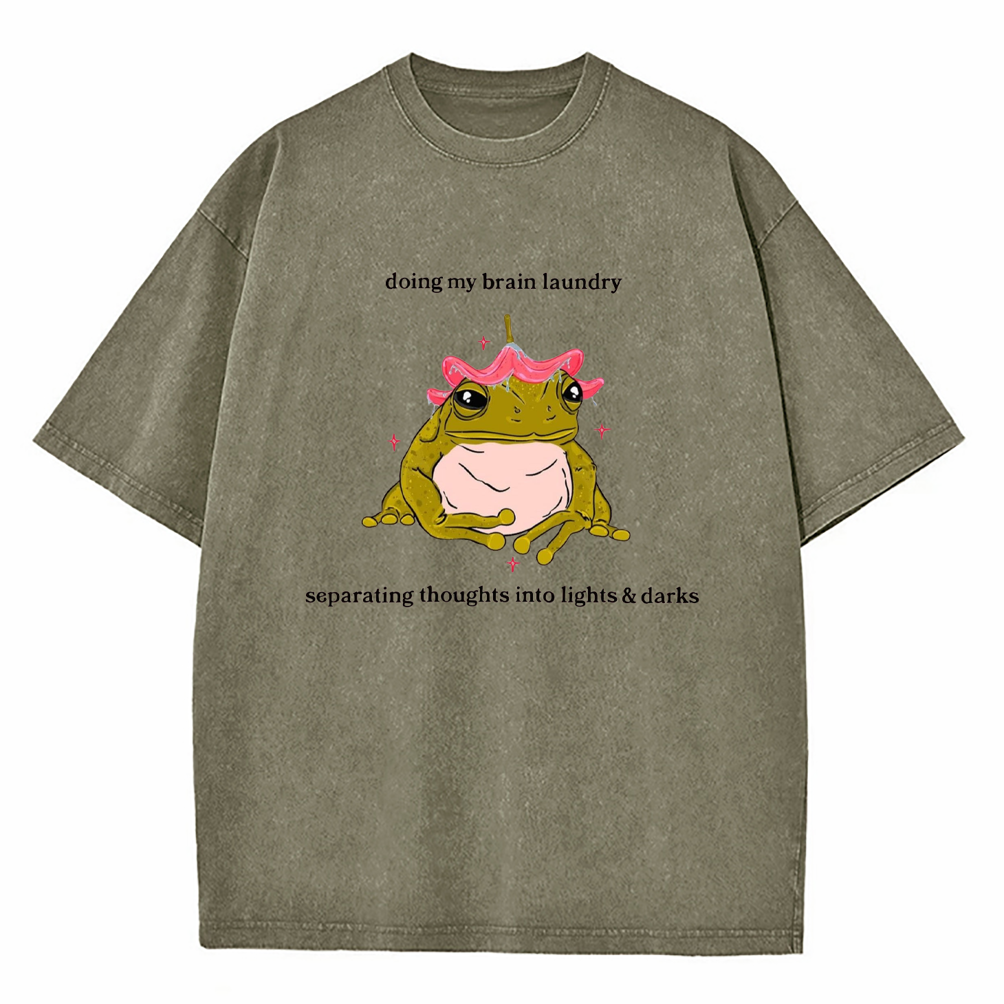 Doing My Brain Laundry Separating Thoughts Into Lights & Darks Washed T-Shirt