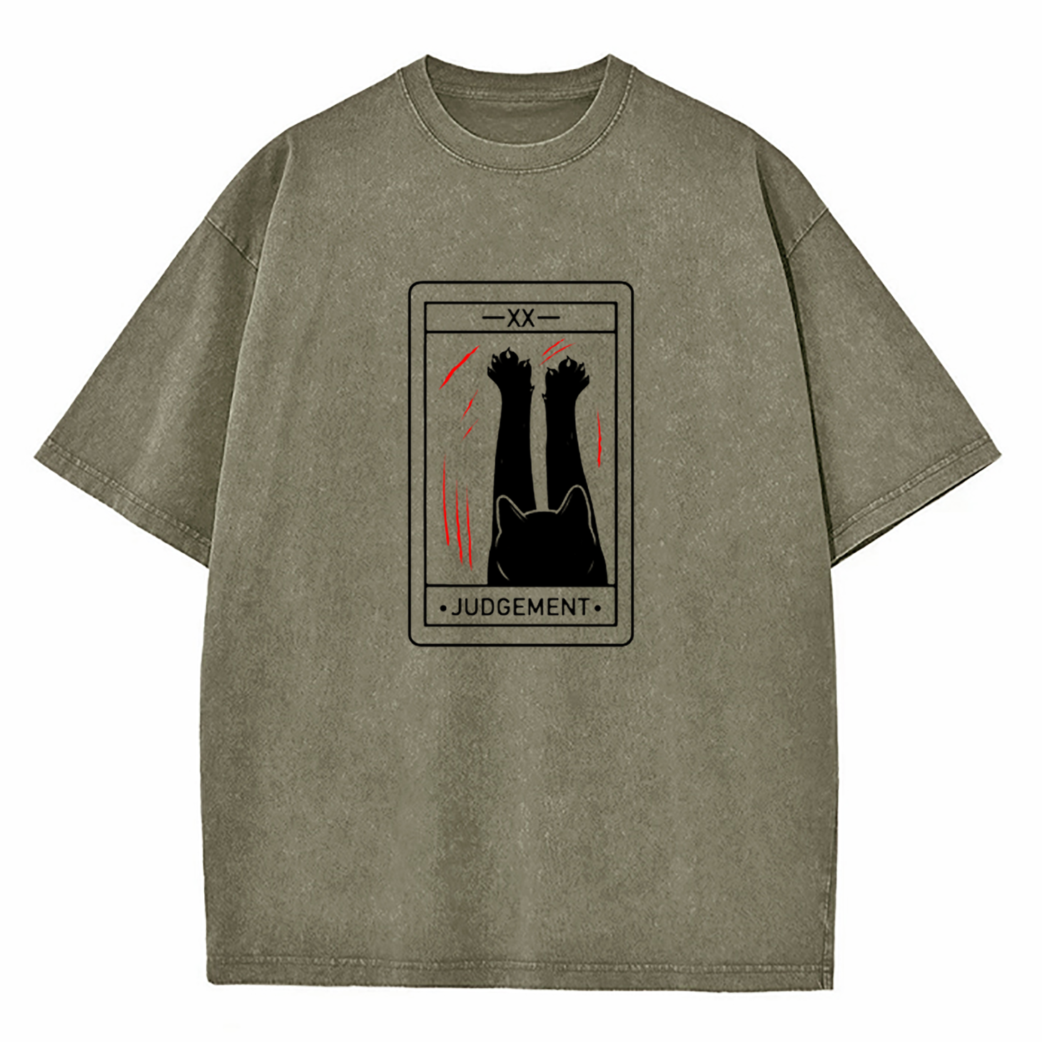 Judgement Cat Tarot Washed T-Shirt