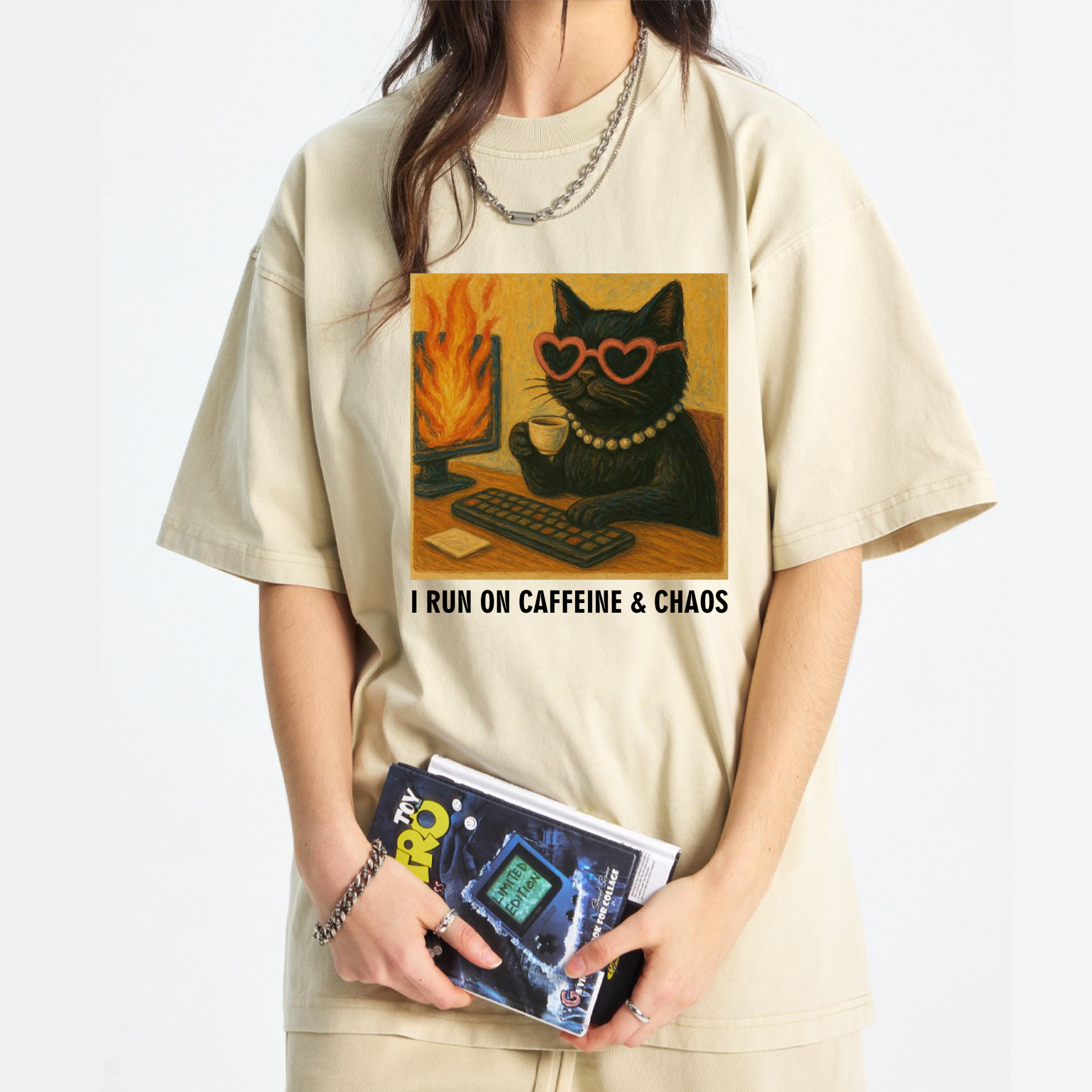 I Run On Caffeine & Chaos Washed T-Shirt