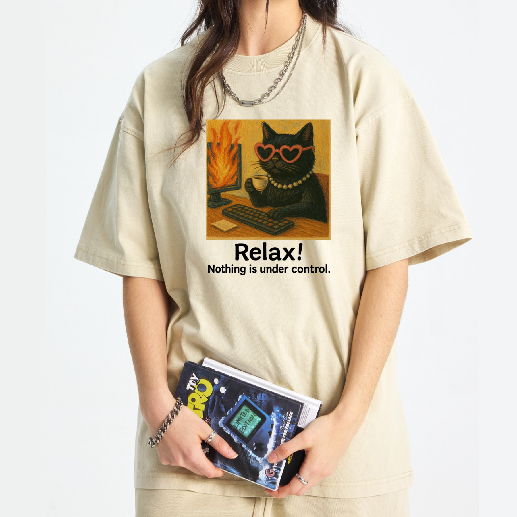 Relax Nothing Is Under Control Washed T-Shirt