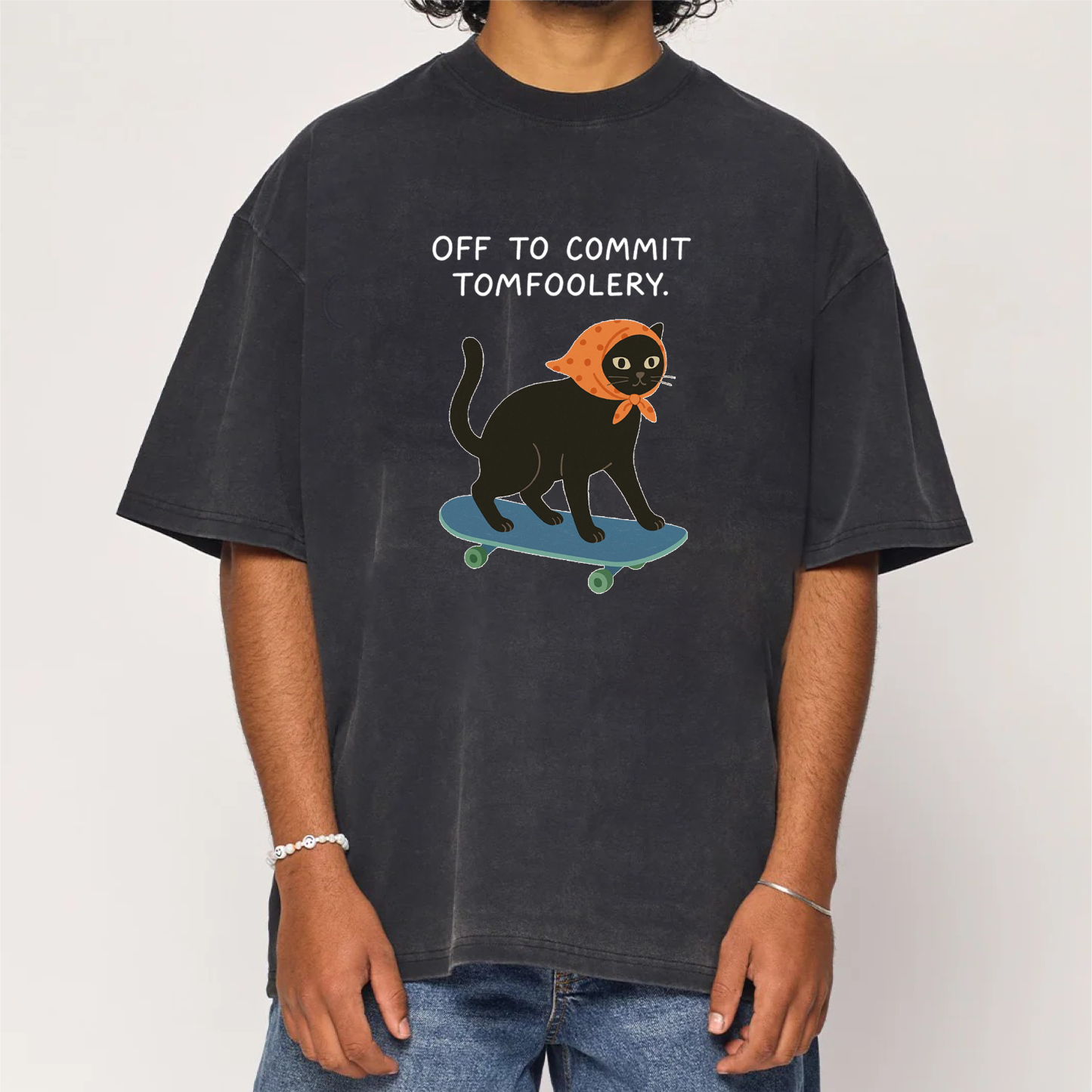 Off To Commit Tomfoolery Washed T-Shirt