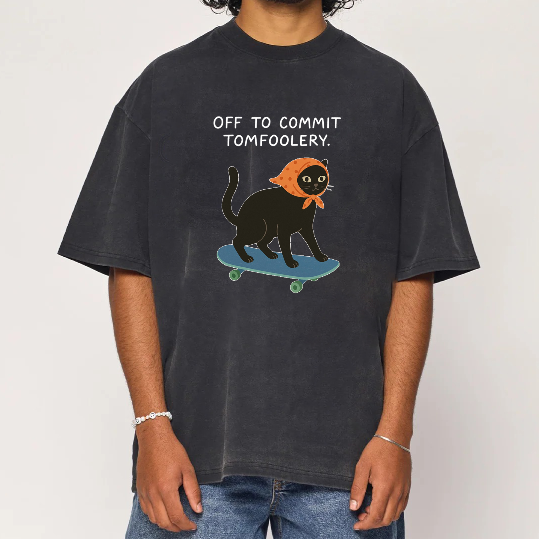 Off To Commit Tomfoolery Washed T-Shirt