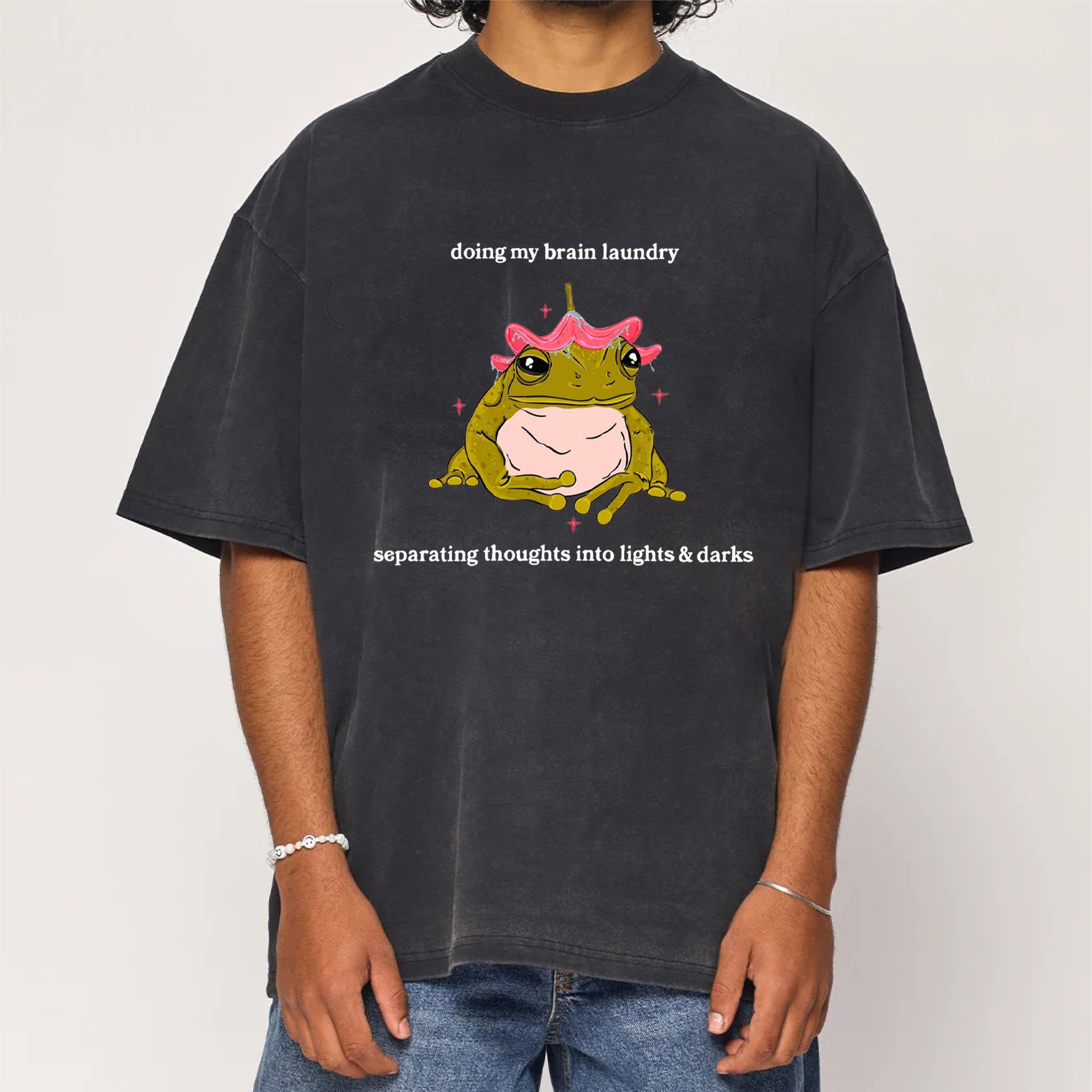 Doing My Brain Laundry Separating Thoughts Into Lights & Darks Washed T-Shirt