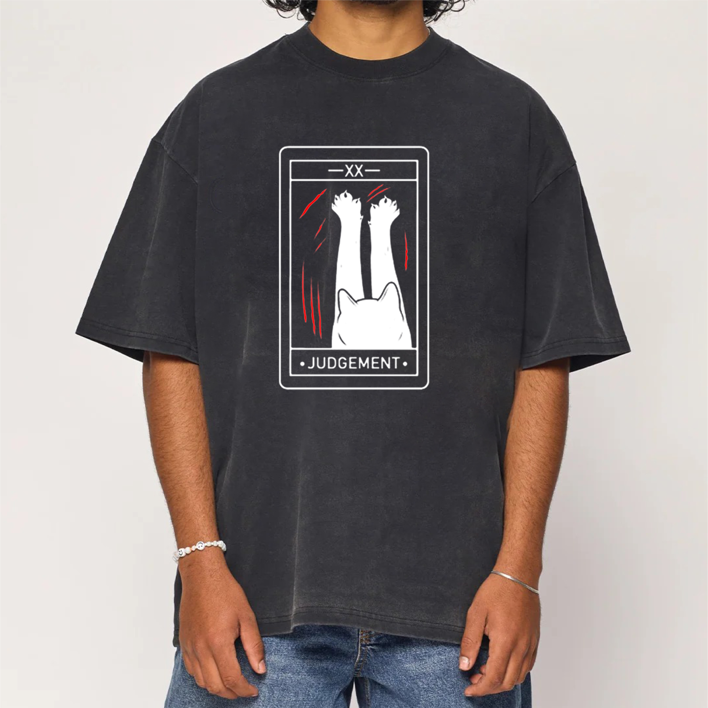 Judgement Cat Tarot Washed T-Shirt