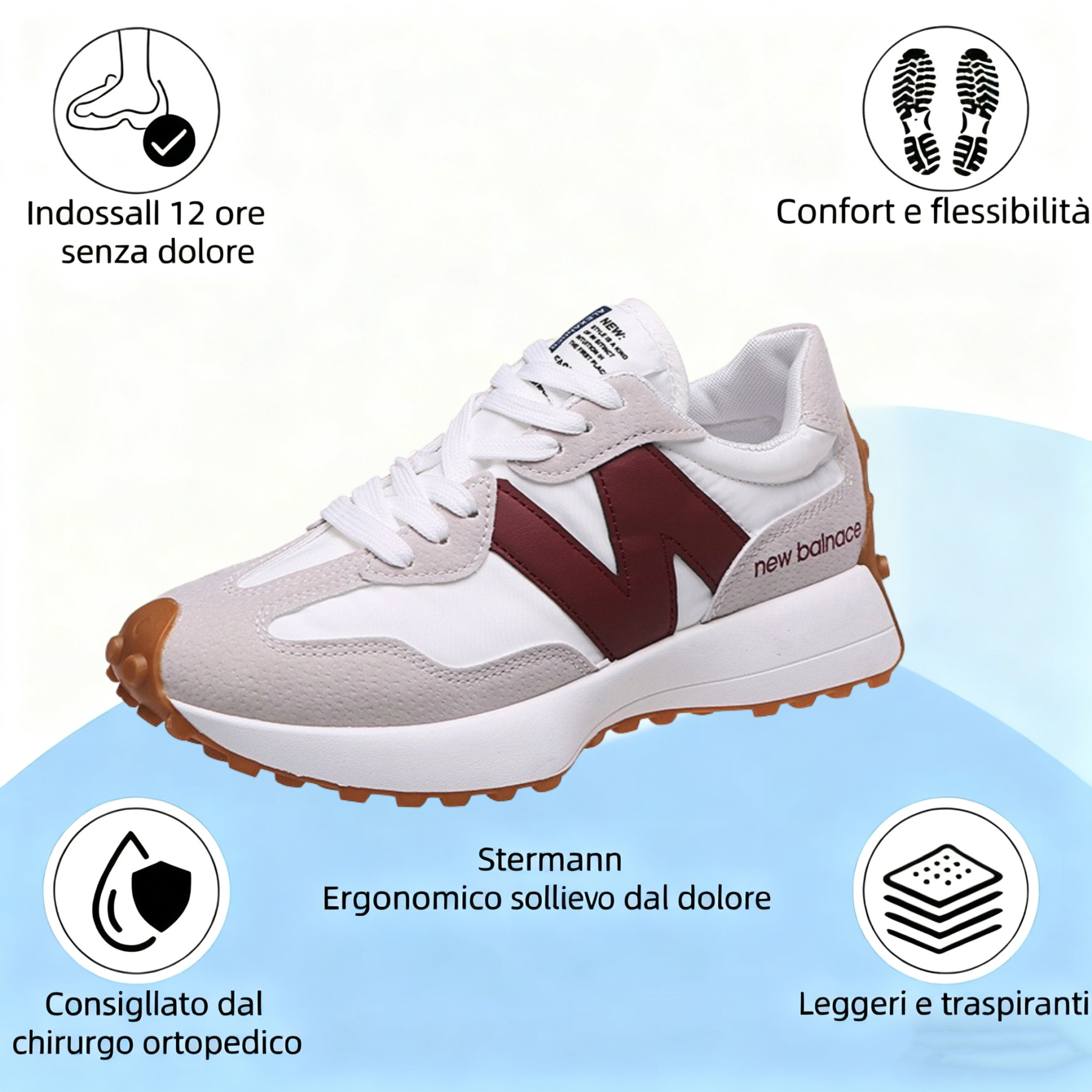 🔥 Sconto del 30% oggi - Non lasciartelo sfuggire! ⏰ - Scarpe ortopediche in pelle spazzolata di un lussuoso marchio australiano, morbide, comode e con un supporto eccellente 🦶 - Allevia il dolore ai piedi