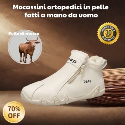 🐂 Scarpe da uomo in pelle di vitello, cucite a mano in Australia 👞 Facili da indossare e da togliere, correttive a tutto tondo ✅ Impermeabili, antiscivolo, calde e comode