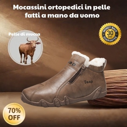 🐂 Scarpe da uomo in pelle di vitello, cucite a mano in Australia 👞 Facili da indossare e da togliere, correttive a tutto tondo ✅ Impermeabili, antiscivolo, calde e comode