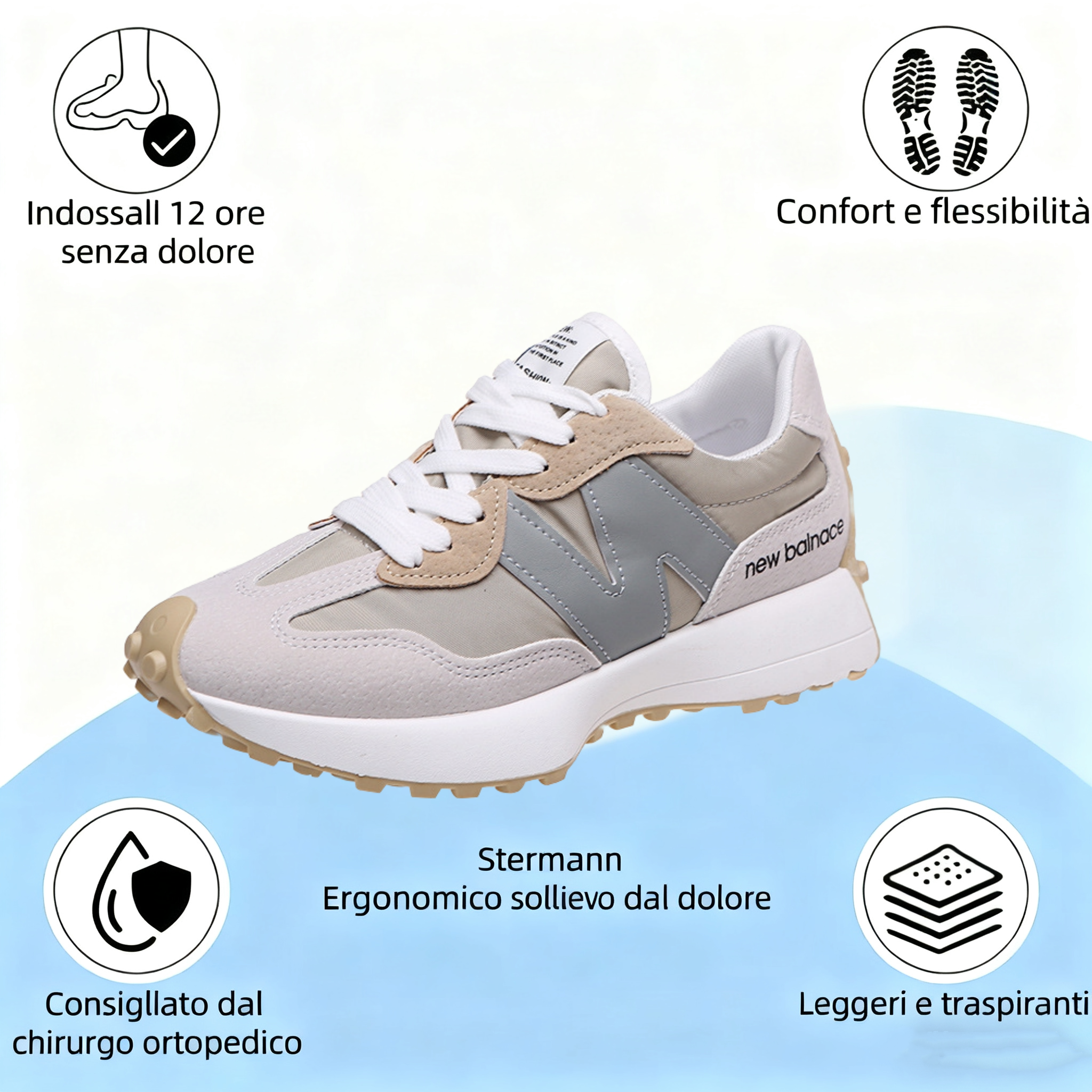 🔥 Sconto del 30% oggi - Non lasciartelo sfuggire! ⏰ - Scarpe ortopediche in pelle spazzolata di un lussuoso marchio australiano, morbide, comode e con un supporto eccellente 🦶 - Allevia il dolore ai piedi