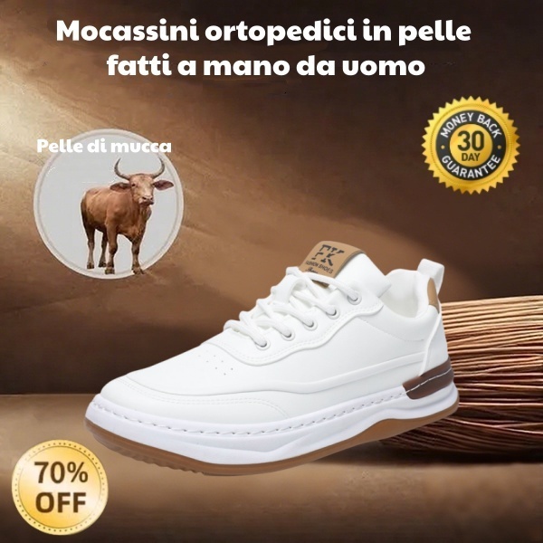 ⏰Sconto del 30% a tempo limitato🔥 Scarpe in pelle cucite a mano in Australia 👞 Facili da indossare e togliere ✅ Supporto dell'arco plantare per alleviare il dolore - Impermeabili e antiscivolo