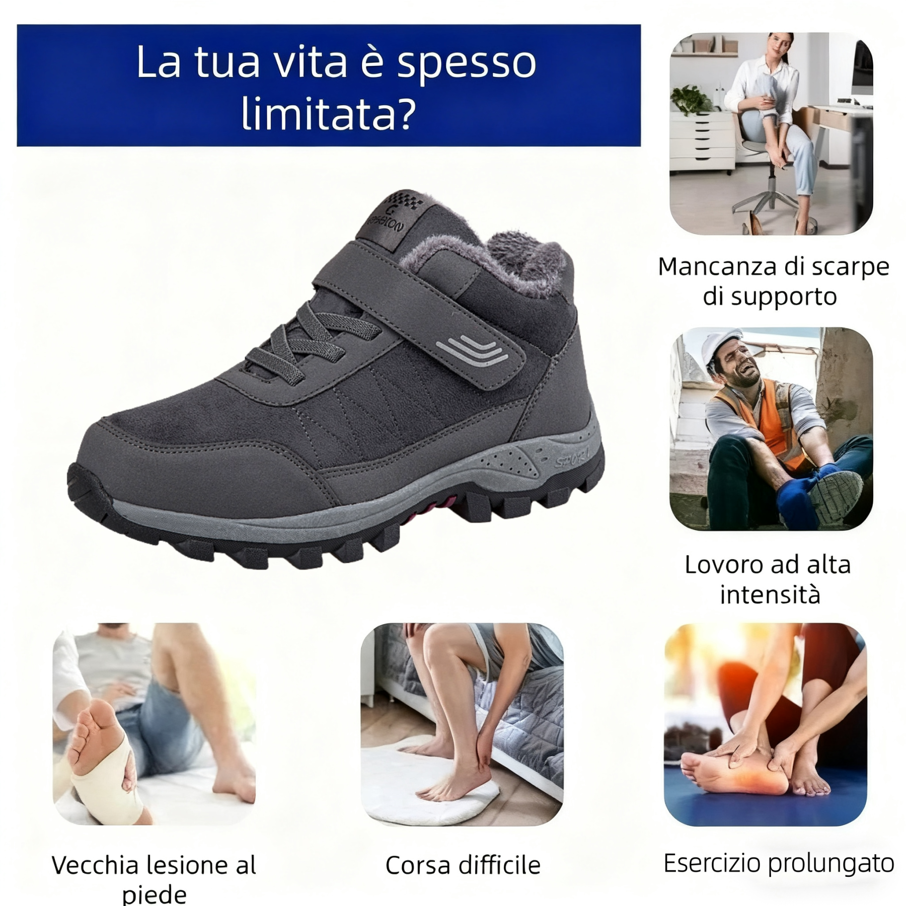 🔥Offerta a tempo limitato: 30% di sconto sulle scarpe invernali ortopediche - Impermeabili e calde🥾 Design ergonomico✅ Per un'esperienza di camminata più confortevole