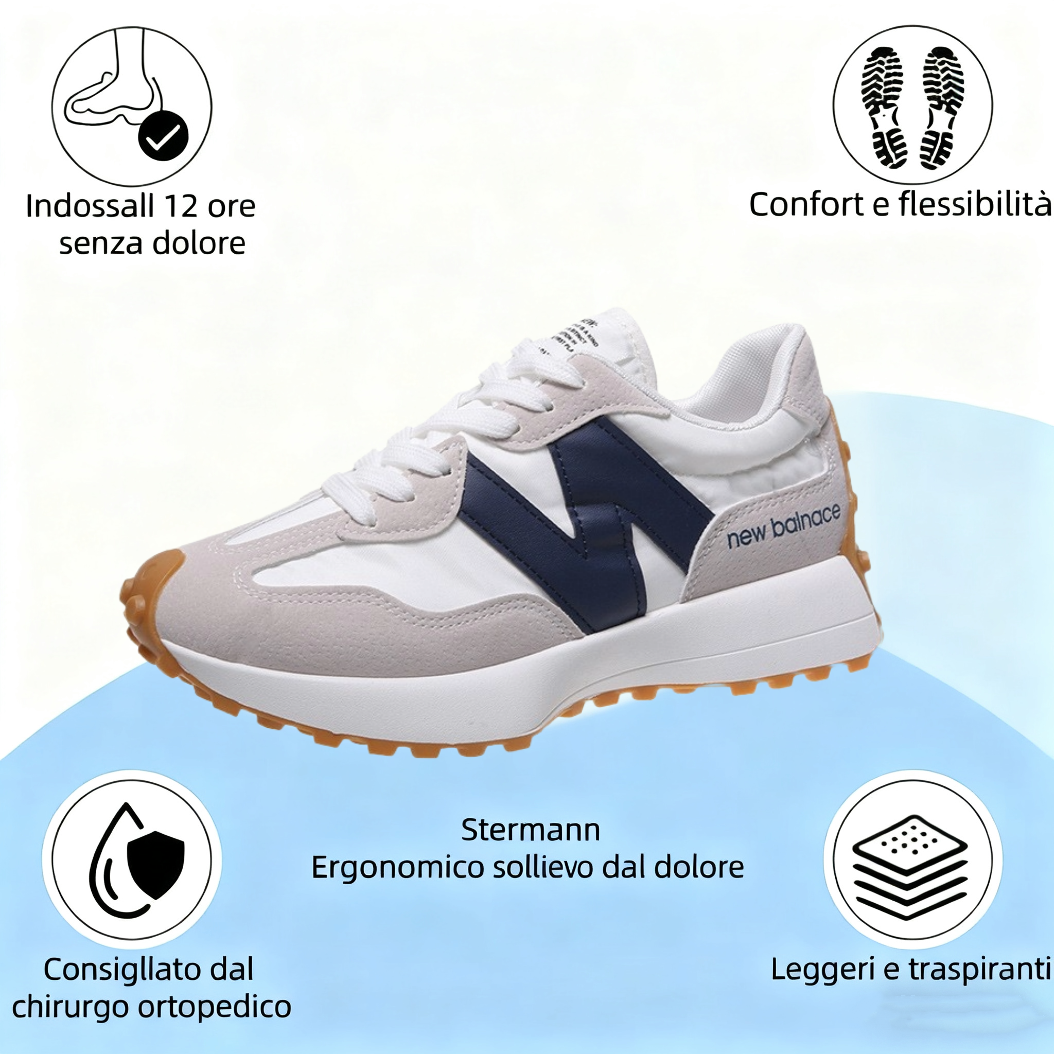 🔥 Sconto del 30% oggi - Non lasciartelo sfuggire! ⏰ - Scarpe ortopediche in pelle spazzolata di un lussuoso marchio australiano, morbide, comode e con un supporto eccellente 🦶 - Allevia il dolore ai piedi
